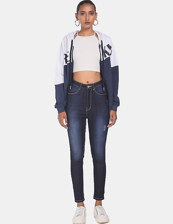 Flying Machine Women High Rise Twiggy Super Skinny Fit Jeans