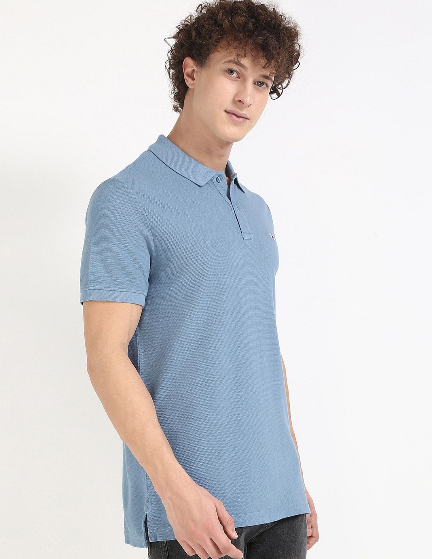 Tommy Hilfiger Solid Slim-Fit Cotton Polo Shirt