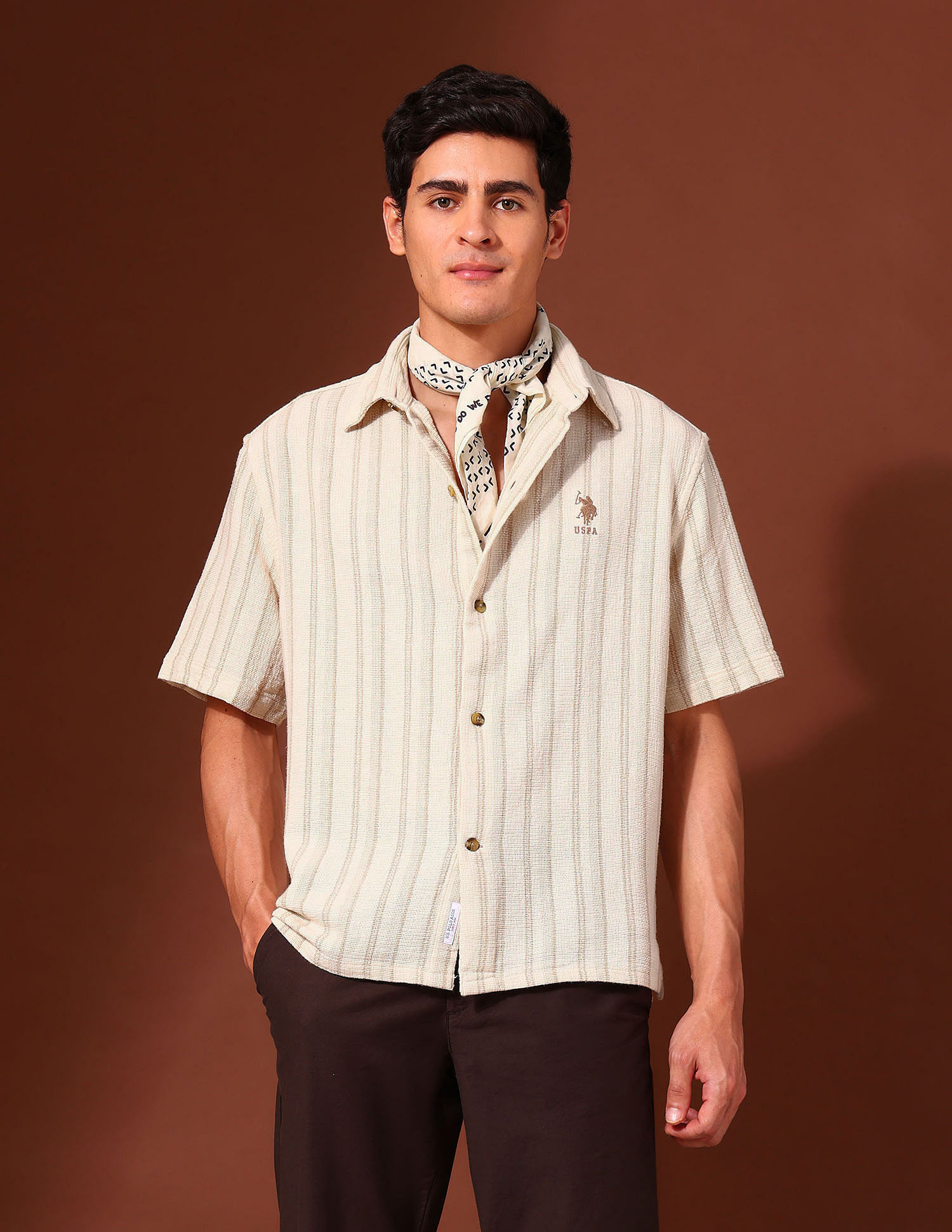 U.S. Polo Assn. Vertical Striped Pure Cotton Shirt