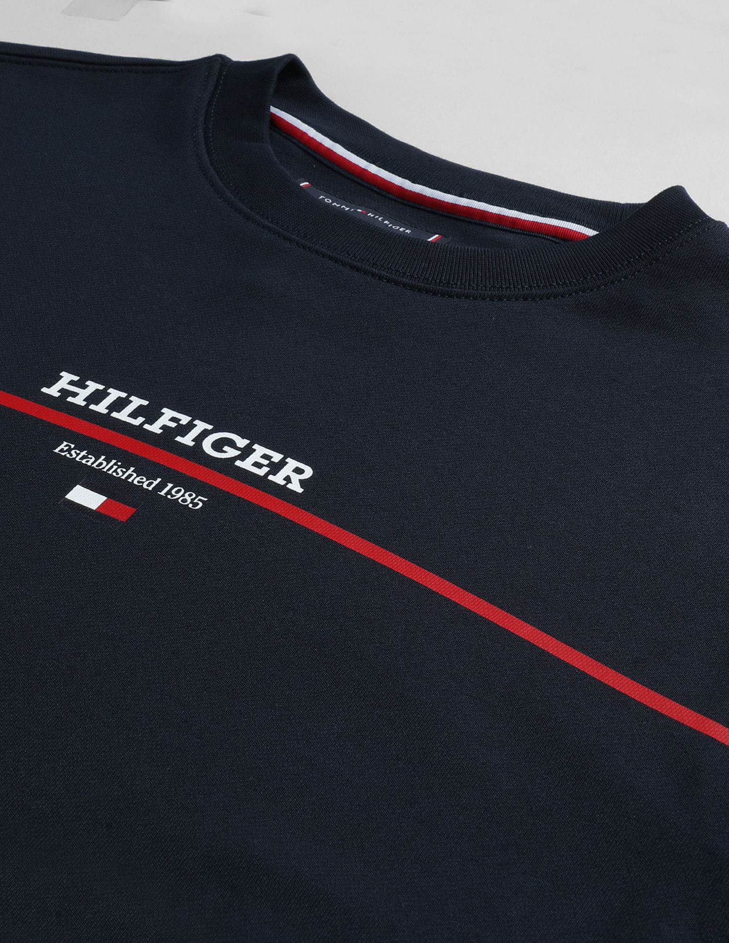 Tommy Hilfiger Crew Neck Brand Print Sweatshirt