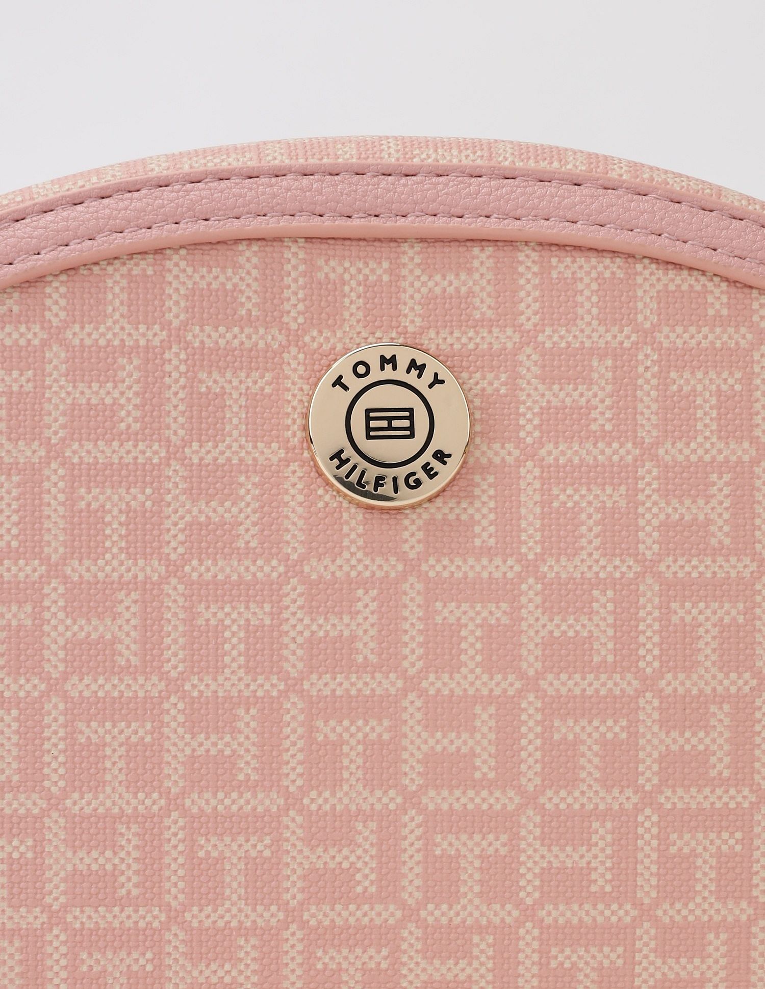 Tommy Hilfiger Logo Beige Pvc Sling Bag