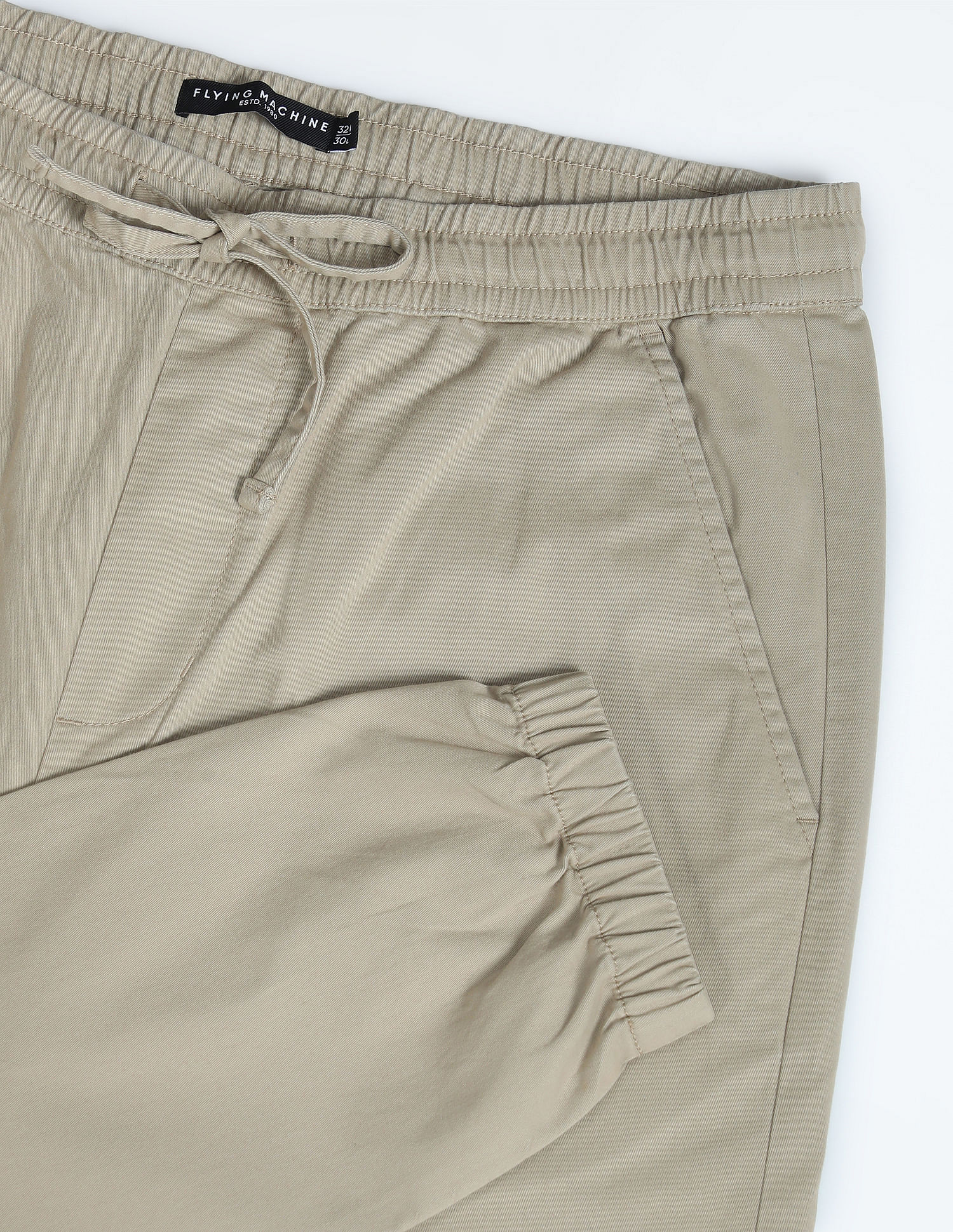 Flying Machine Drawstring Waist Slim Joggers