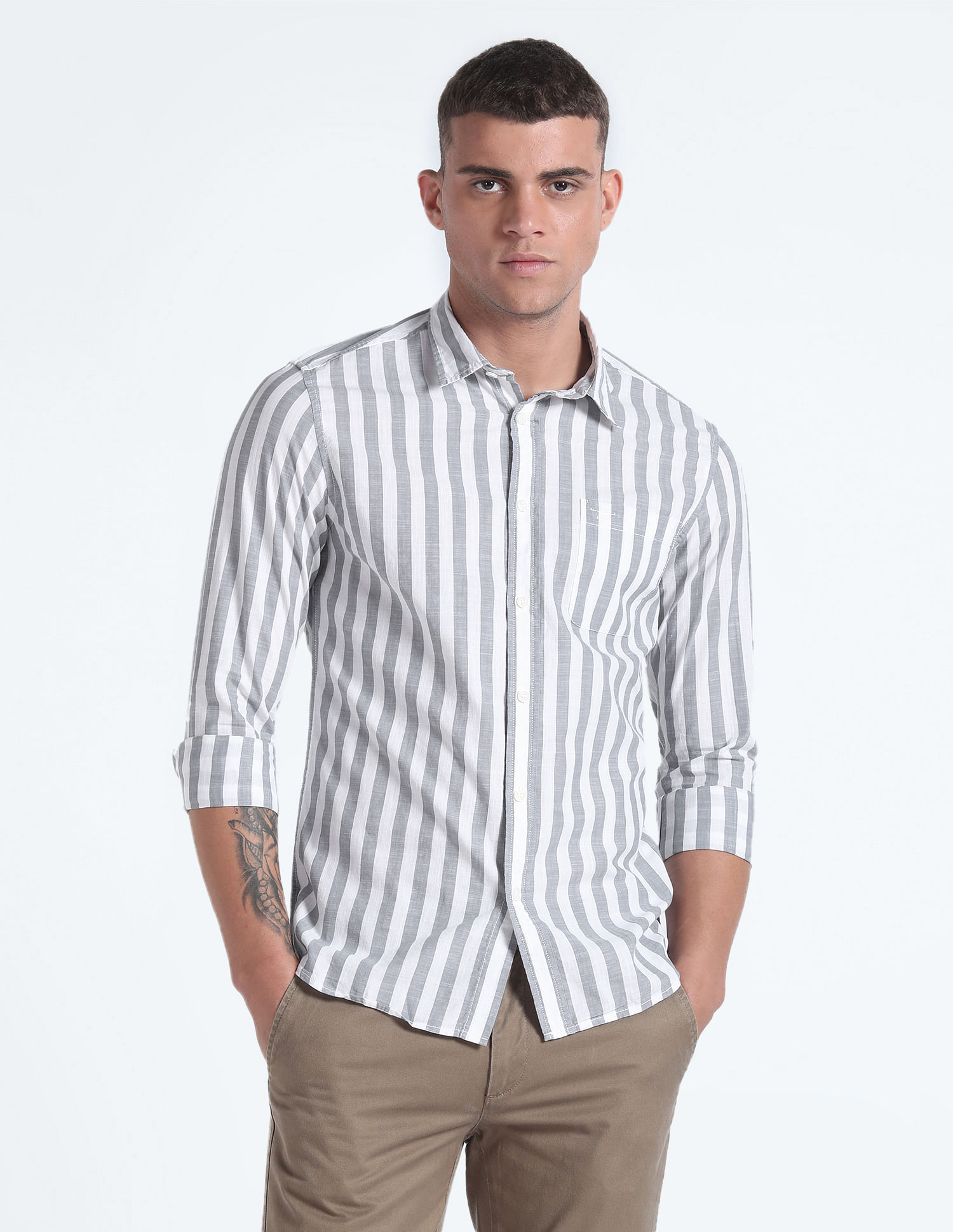 Flying Machine Slim Fit Cotton Shirt