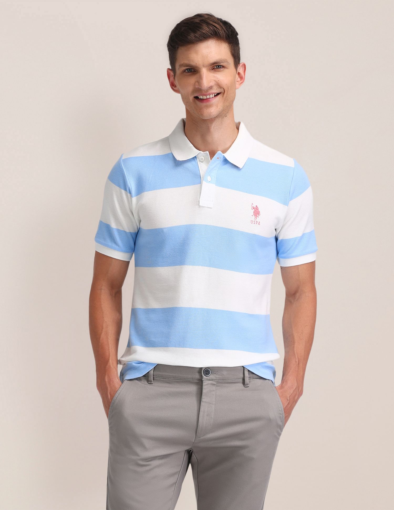 U.S. Polo Assn. Slim Fit Striped Polo Shirt