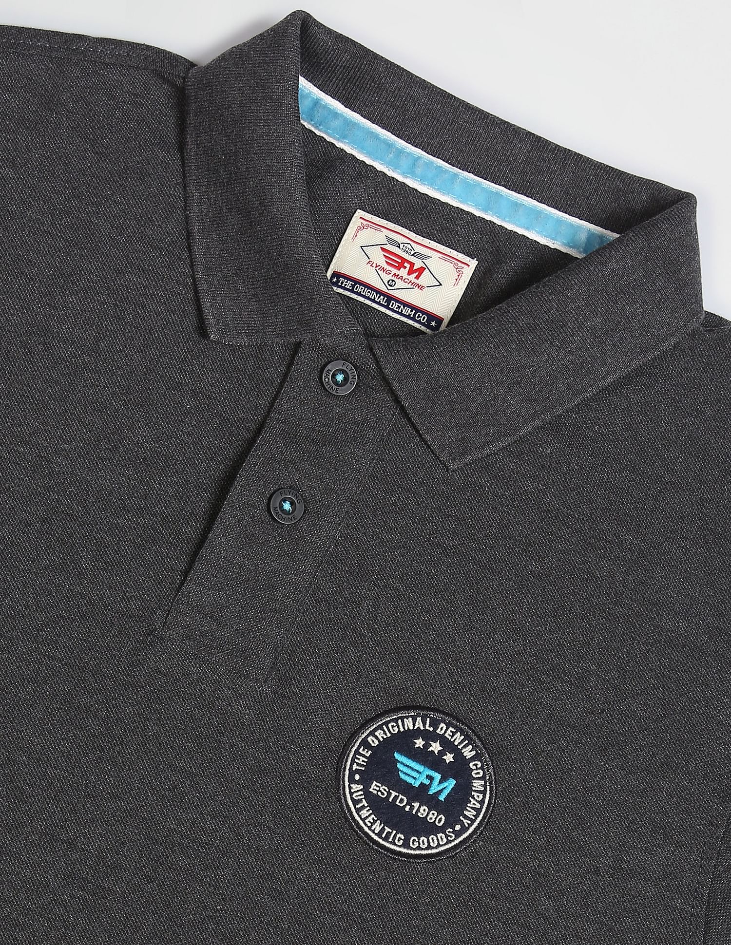 Flying Machine Appliqued Pique Polo Shirt
