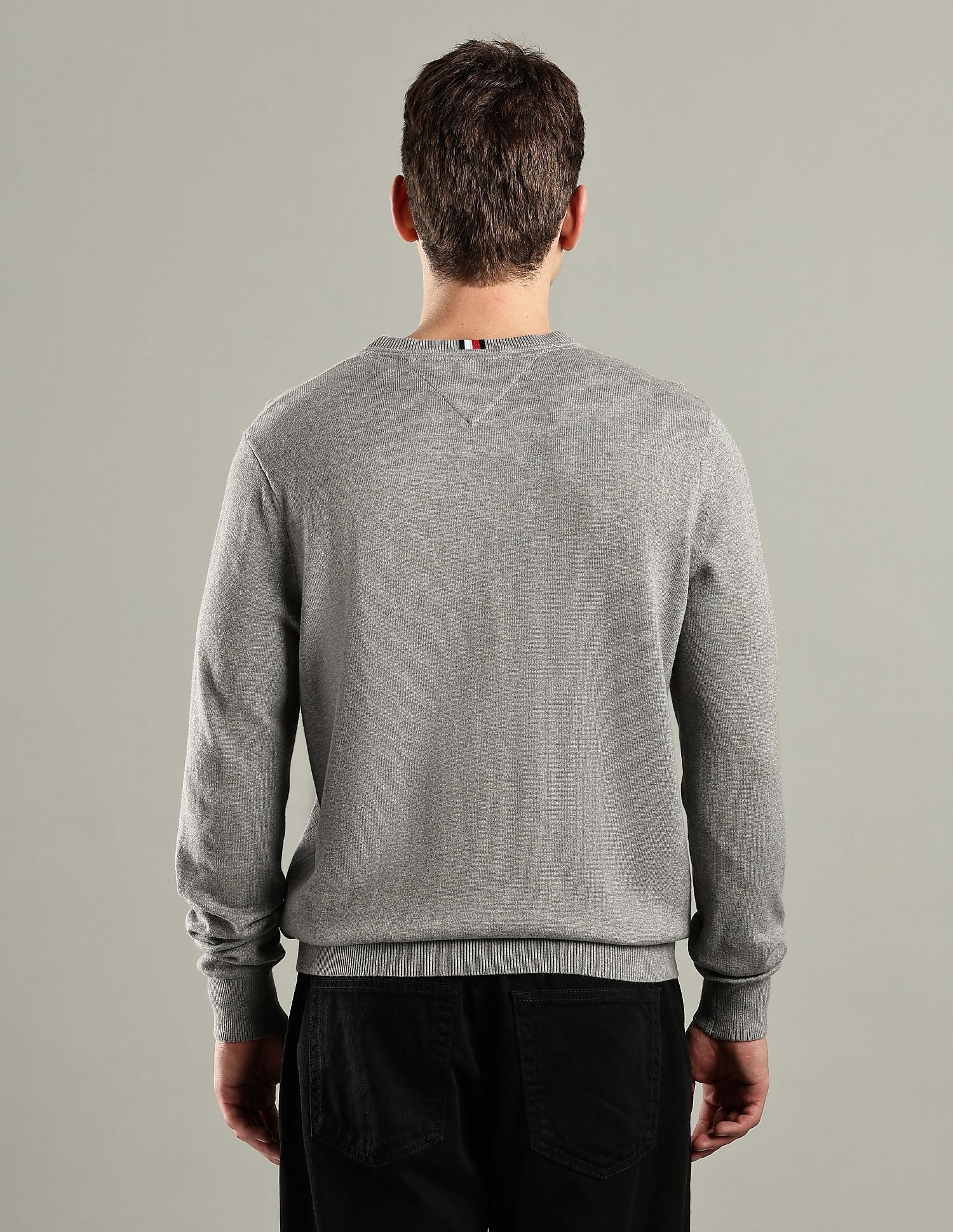 Tommy Hilfiger Solid Regular-Fit Cotton Sweater