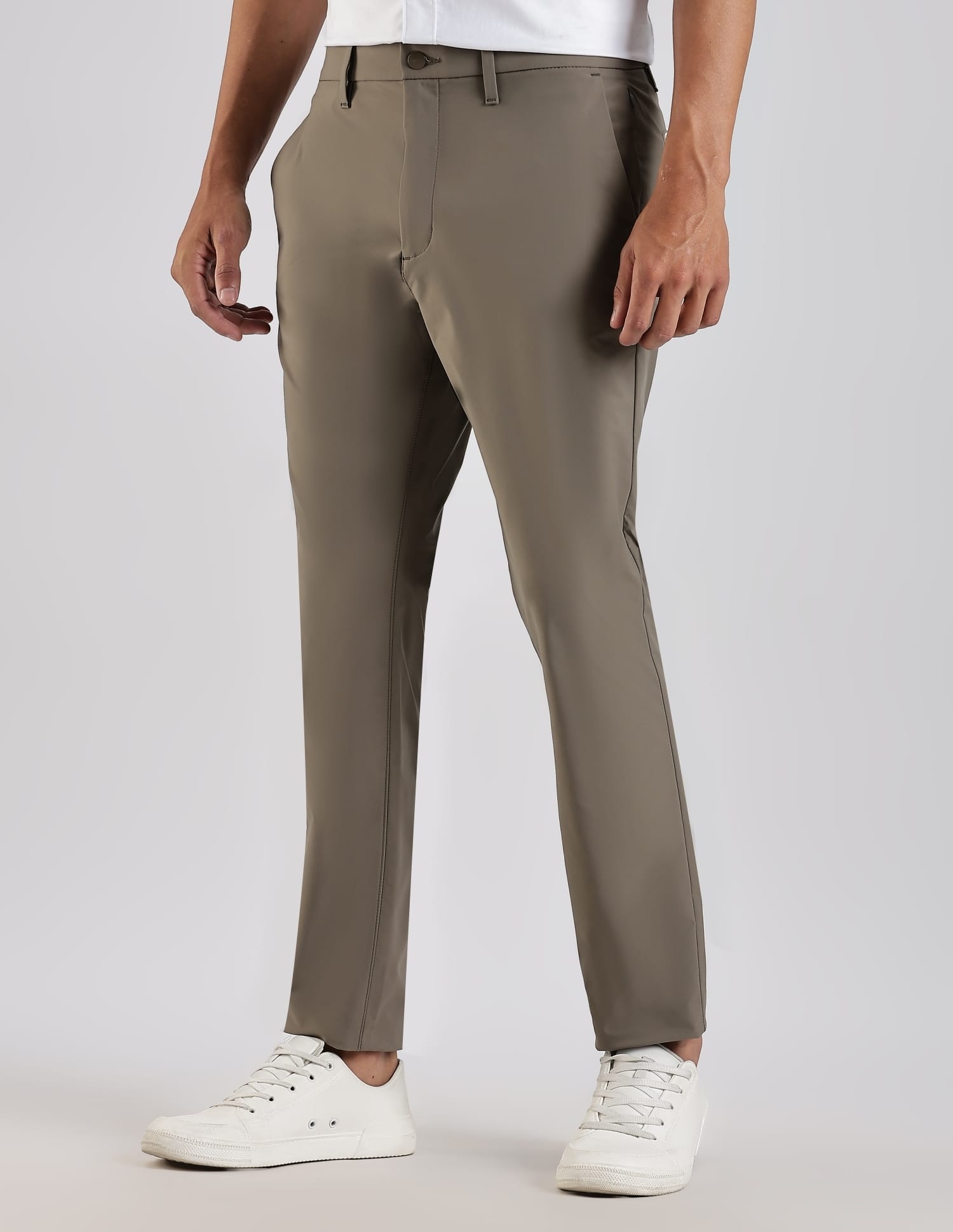 Buy Calvin Klein Jeans Slim Fit Solid Mid Rise Trouser