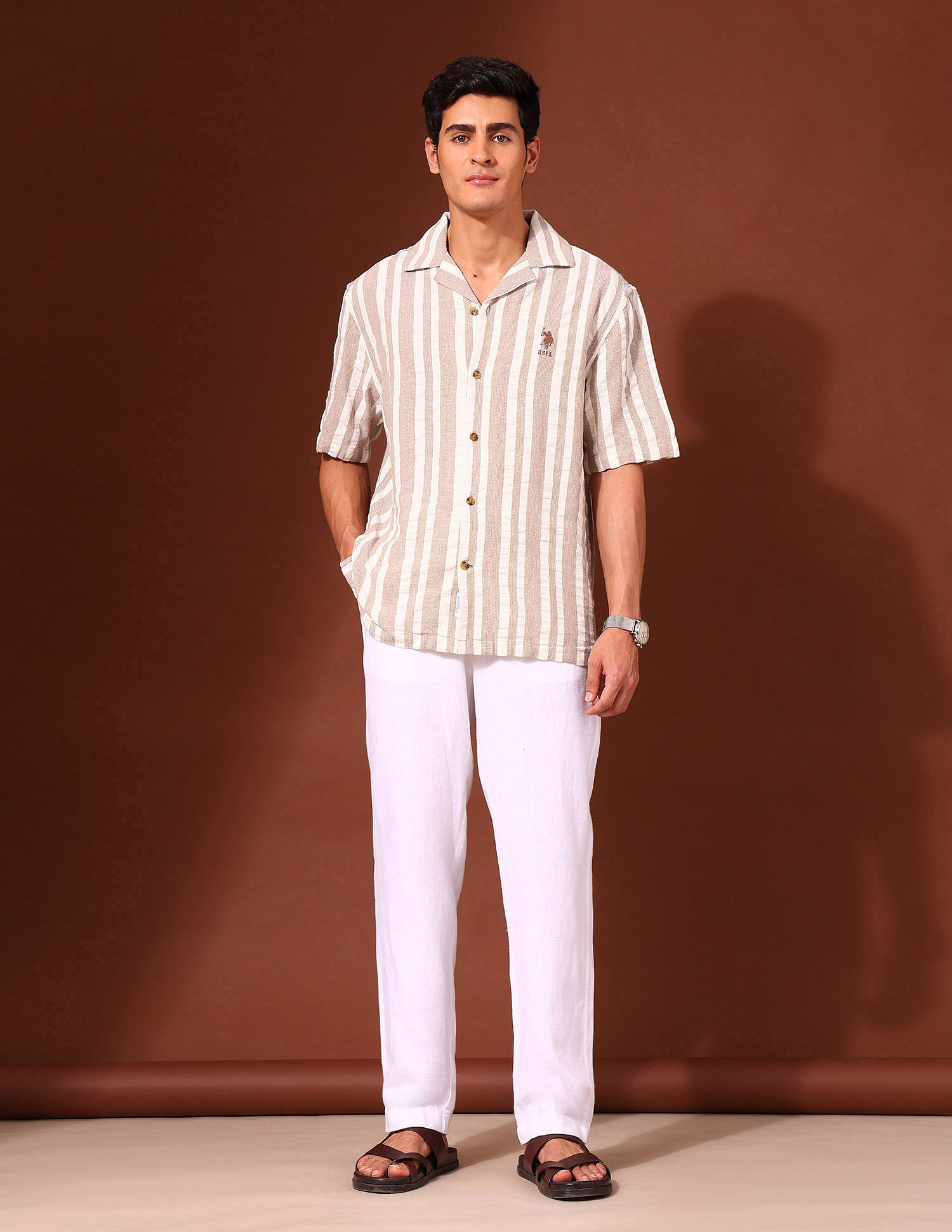 U.S. Polo Assn. Vertical Striped Pure Cotton Shirt
