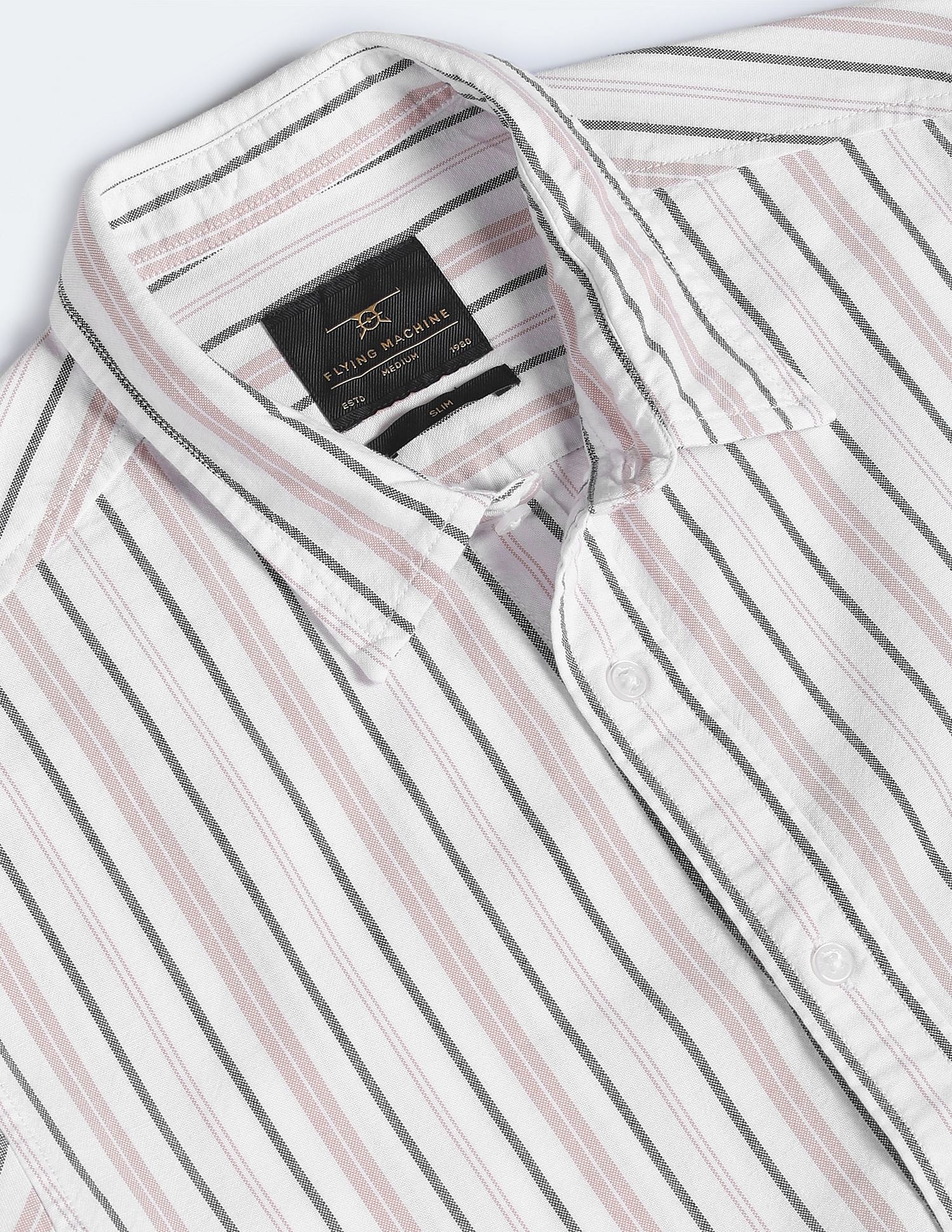 Flying Machine Vertical Stripe Slim Fit Shirt