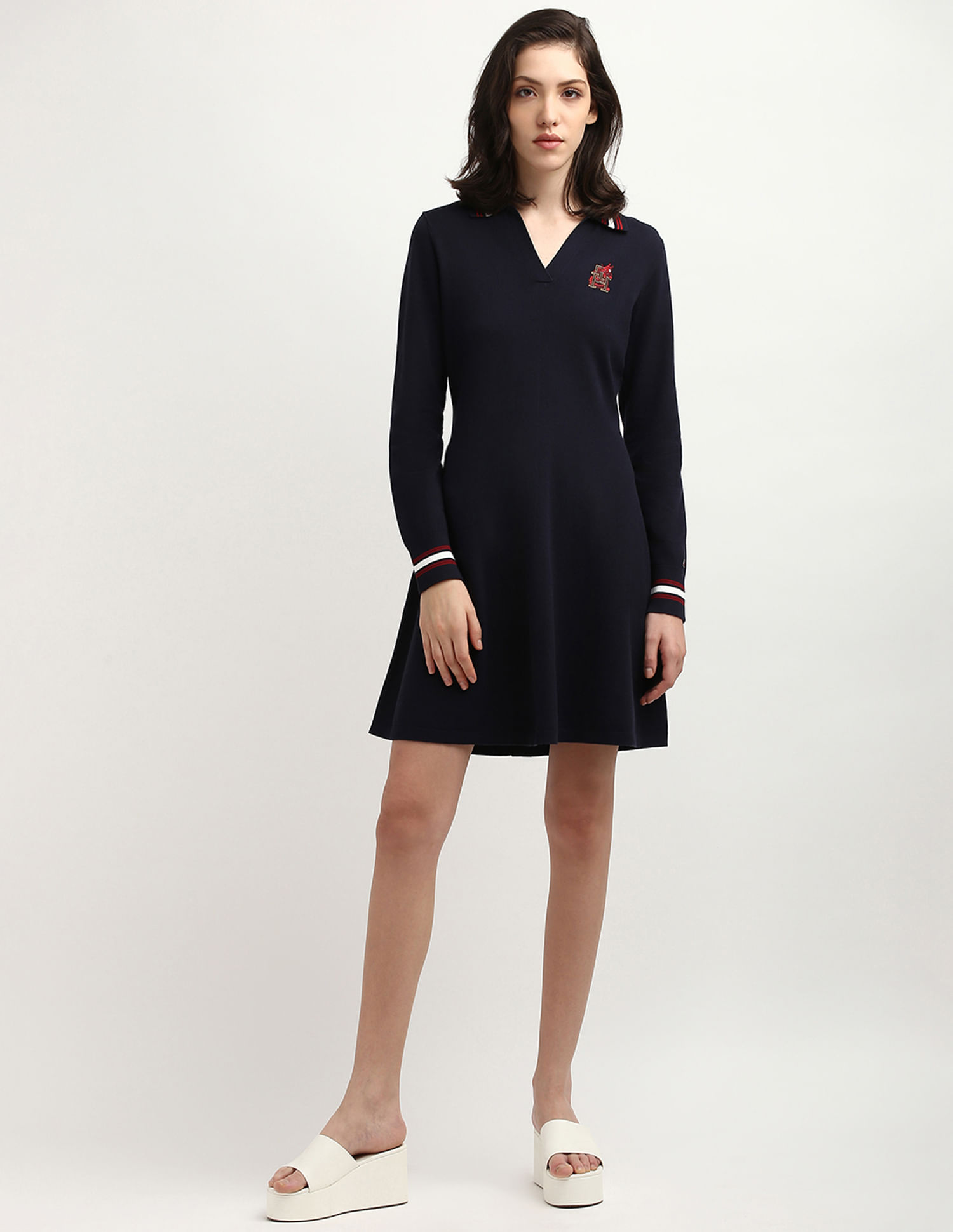 Tommy Hilfiger Polo Collar Sweater Dress