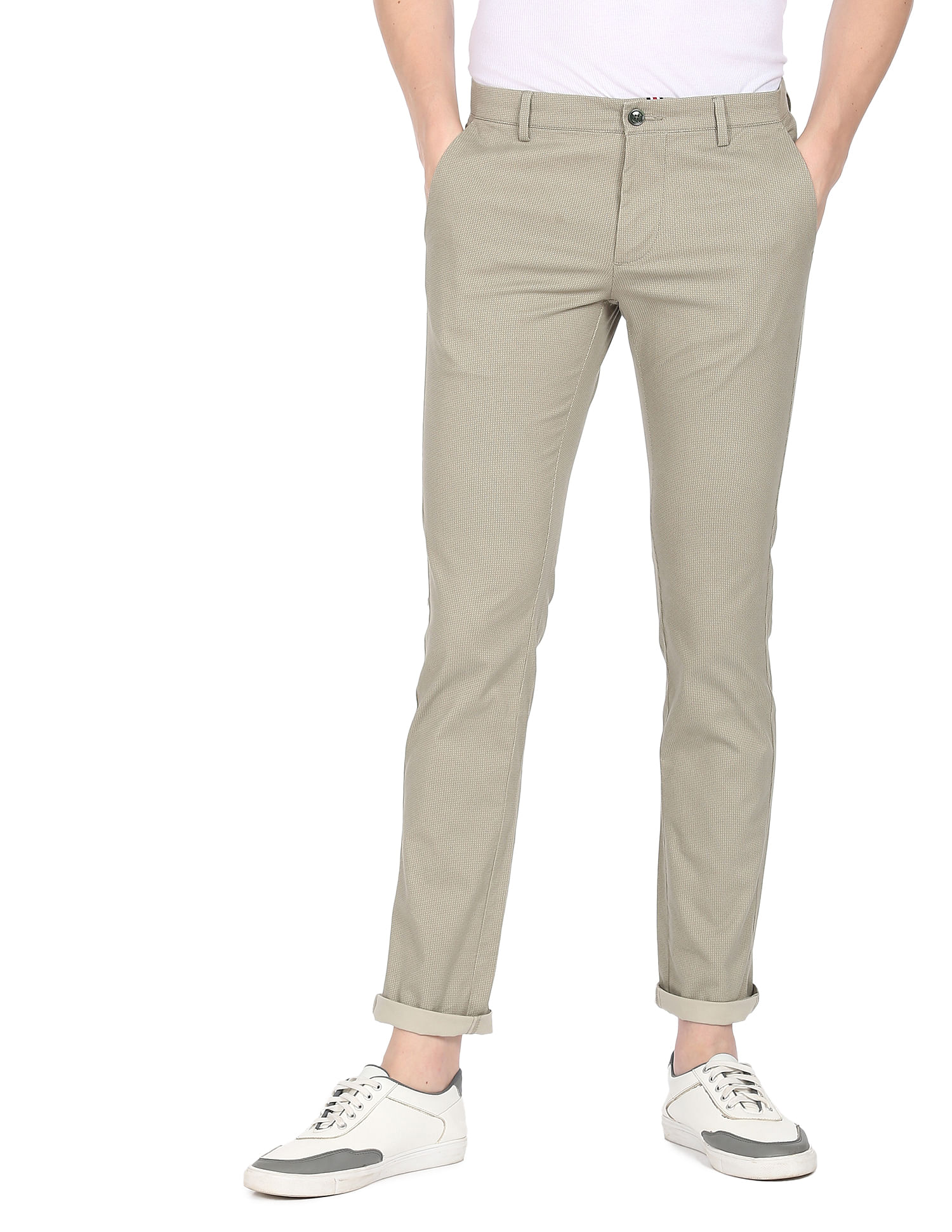 COLORPLUS Men Solid Super Slim Fit Casual Trousers  Lifestyle Stores   Kannuru  Bengaluru