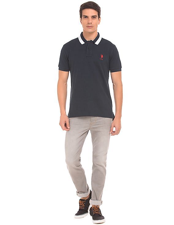 U.S. Polo Assn. Slim Fit Pique Polo Shirt