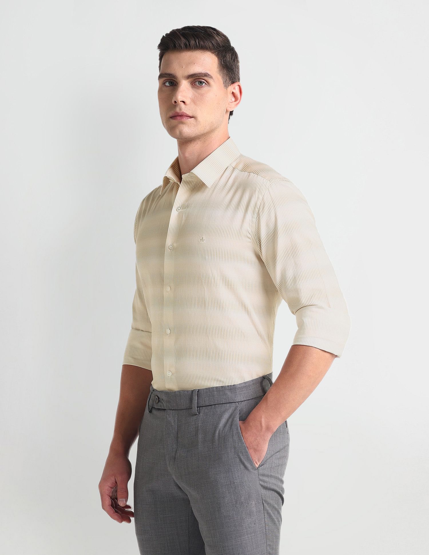 Arrow Newyork Manhattan Slim Fit Twill Shirt