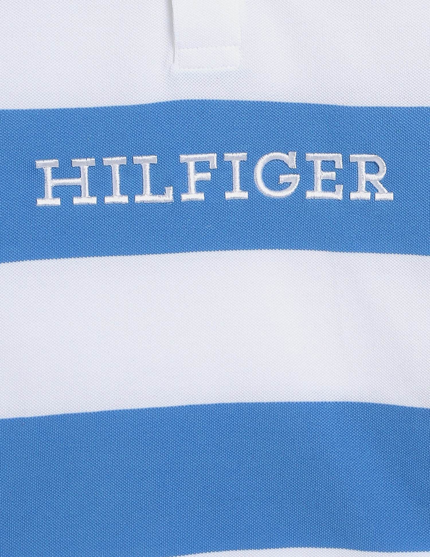 Tommy Hilfiger Kids Boys Multi Colorblock-Striped T-shirt for Fun Look