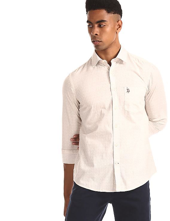 U.S. Polo Assn. Round Cuff Printed Shirt