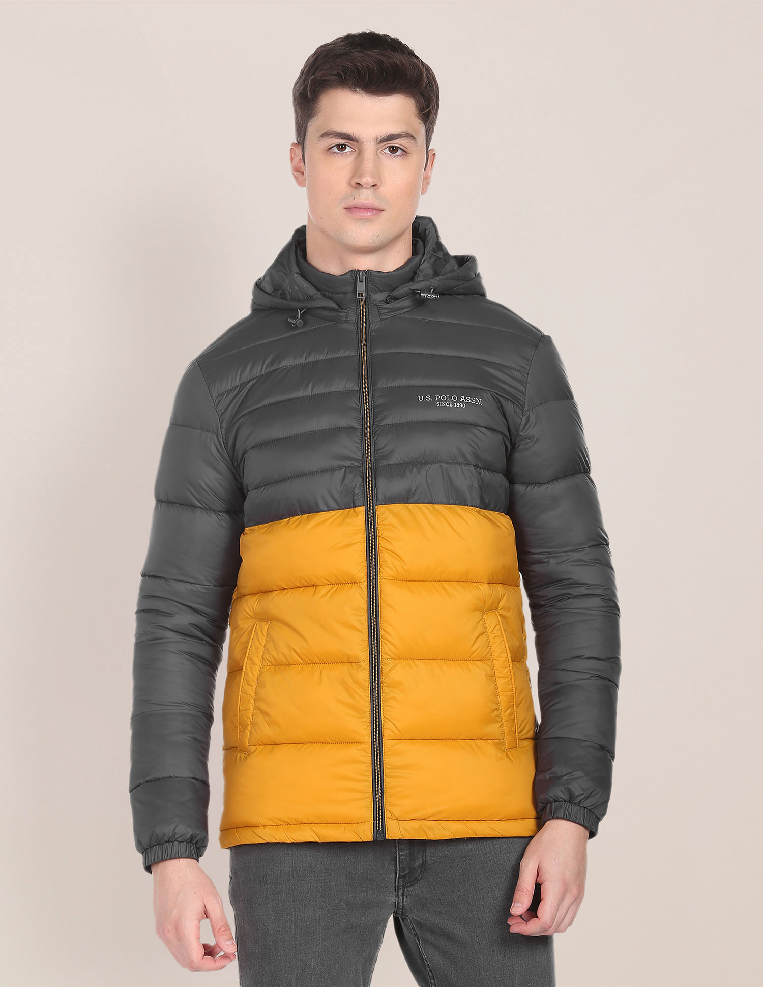 U.S. Polo Assn. Colour Block Hooded Jacket