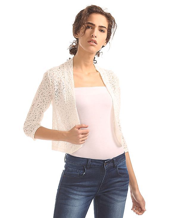 lace crop shrug