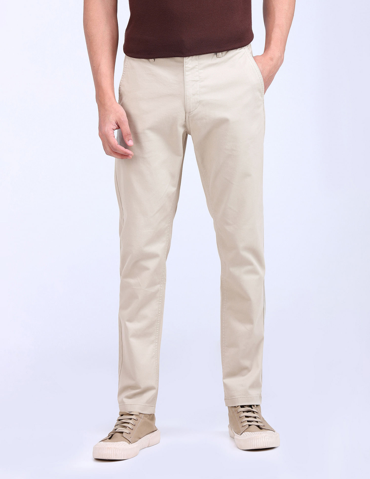 Flying Machine Slash Slim Tapered Twill Trousers