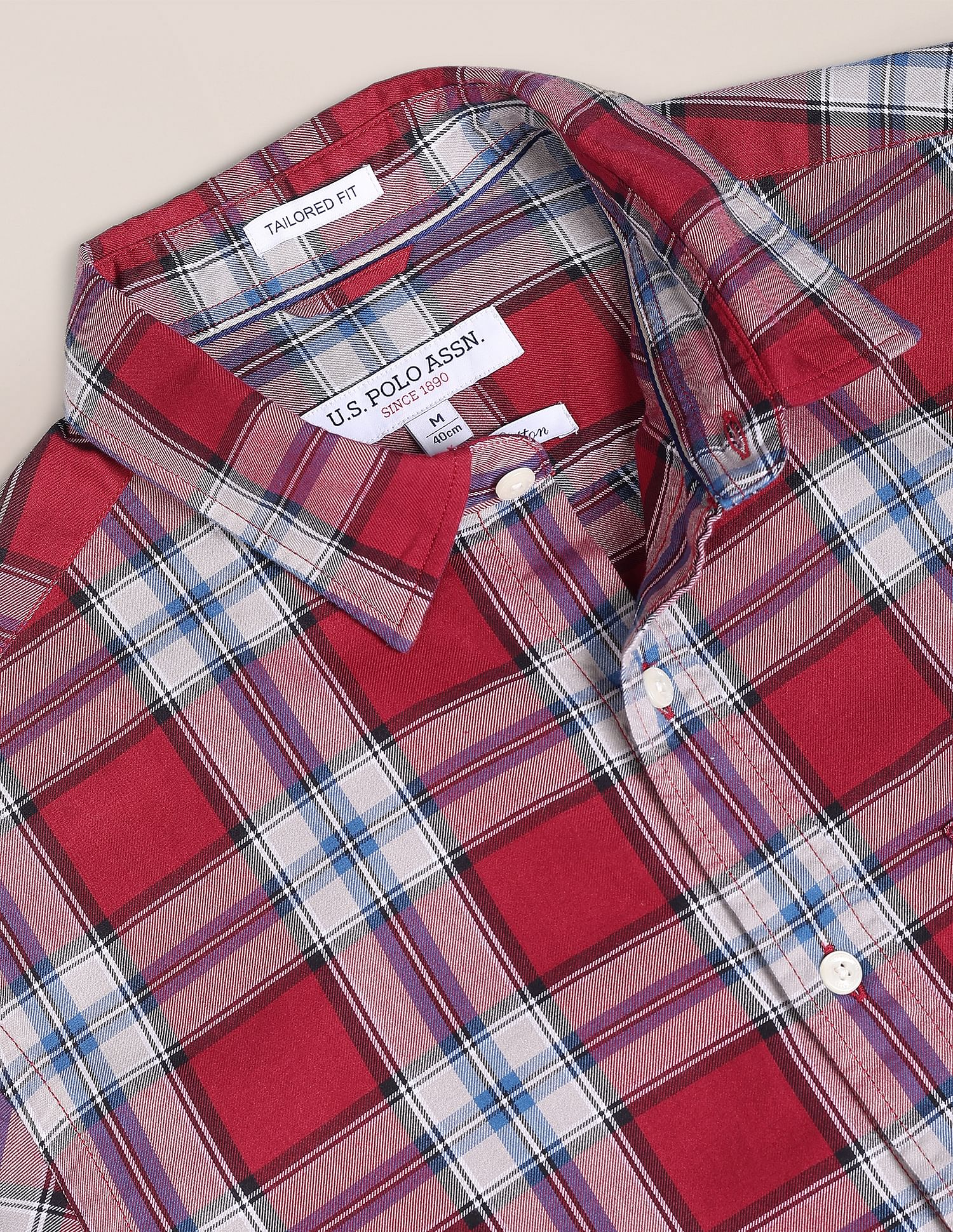 U.S. Polo Assn. Spread Collar Checked Shirt