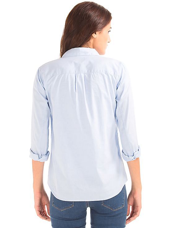 Gap fitted boyfriend clearance oxford shirt