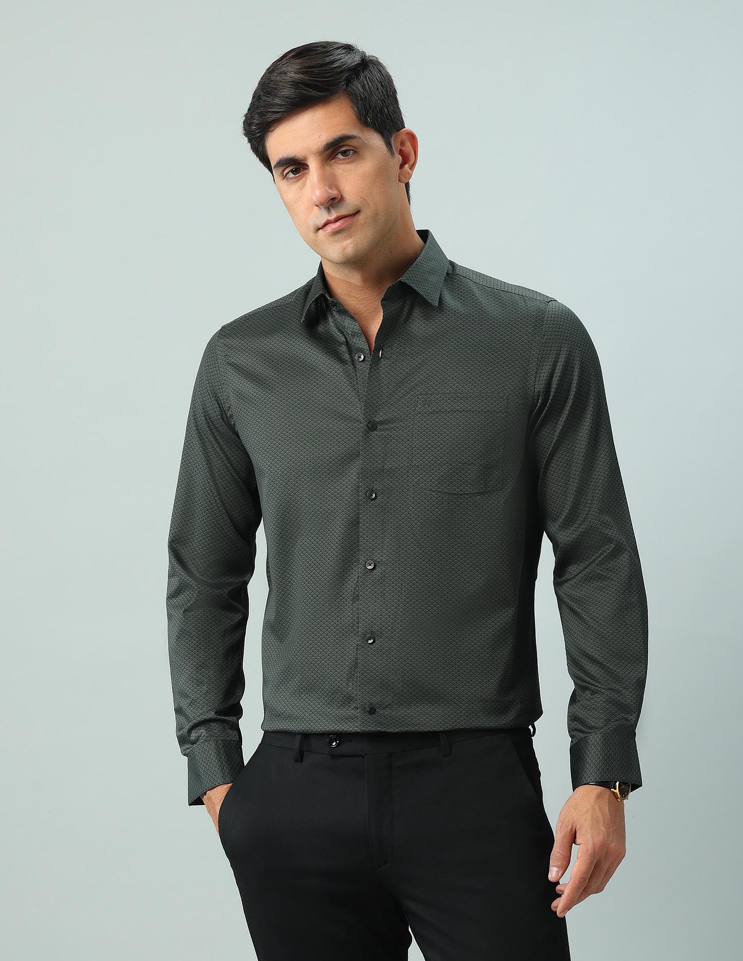 Arrow Manhattan Slim Fit Floral Printed Shirt