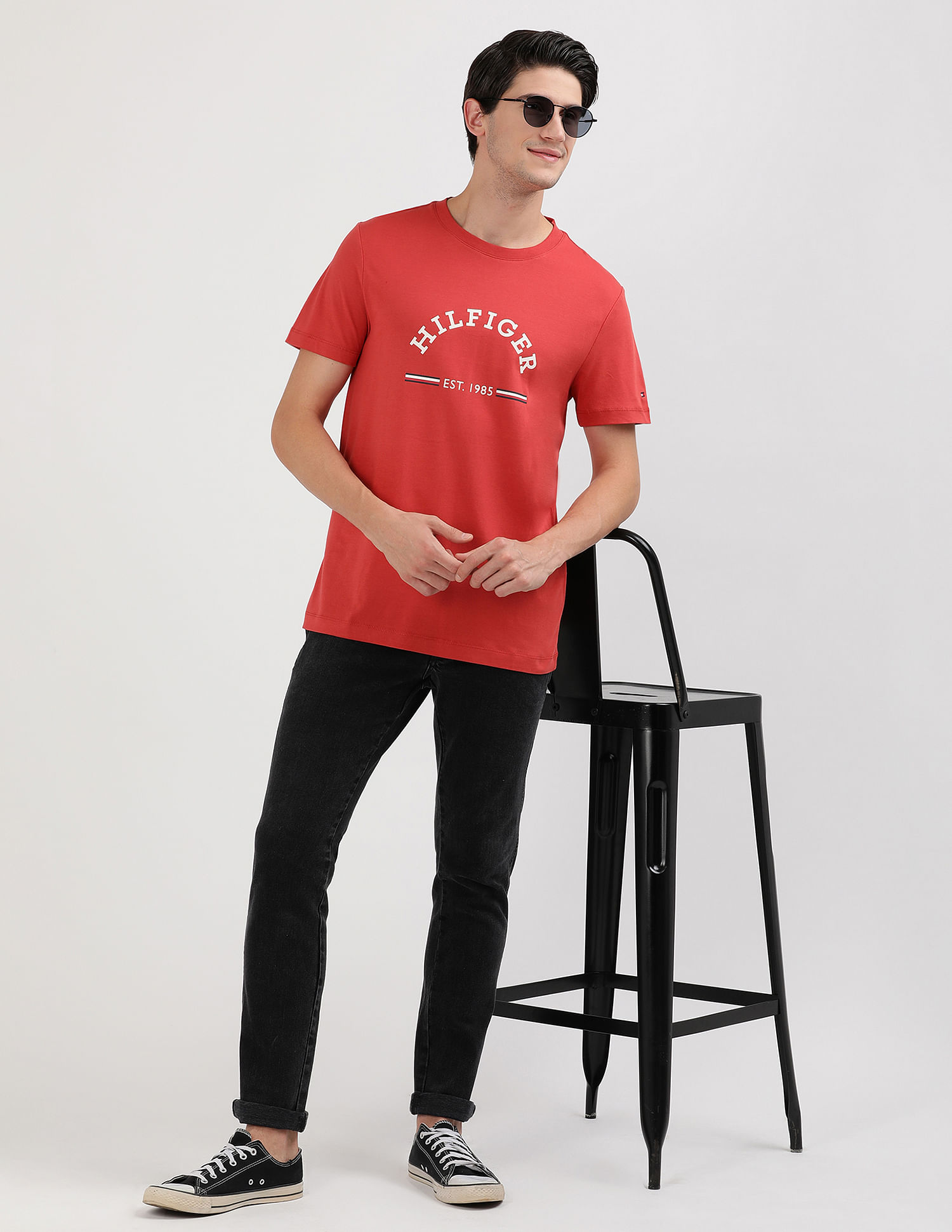 Tommy Hilfiger Arch Logo Cotton T-Shirt