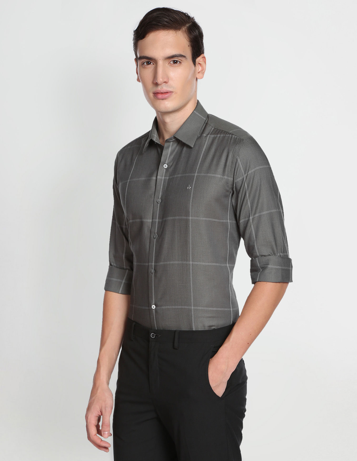 Arrow Newyork Outline Check Matrix Shirt