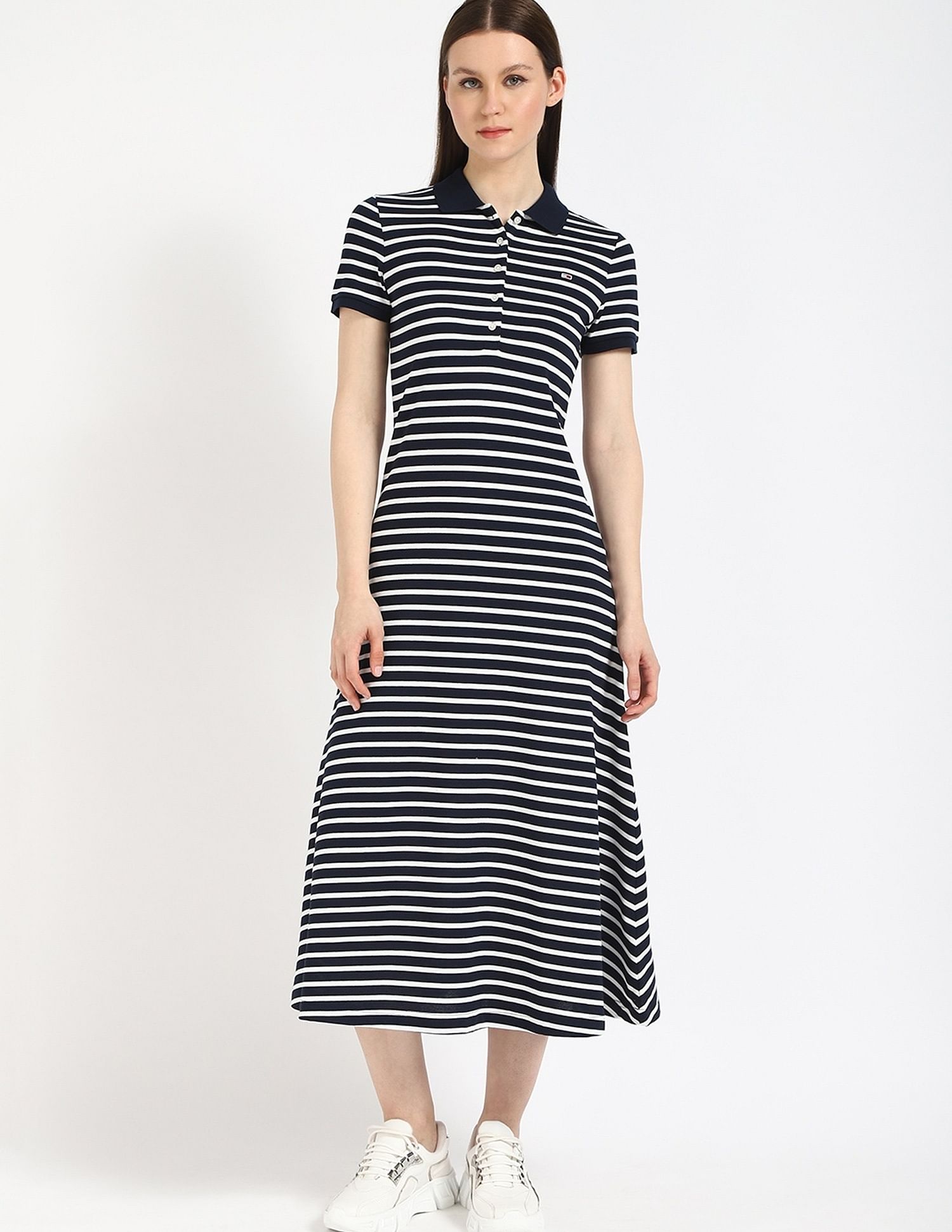 Tommy Hilfiger Cotton Polo Collar A-Line Dress