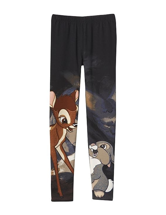 Buy GAP Girls Girls Black Disney Bambi Coziest Leggings