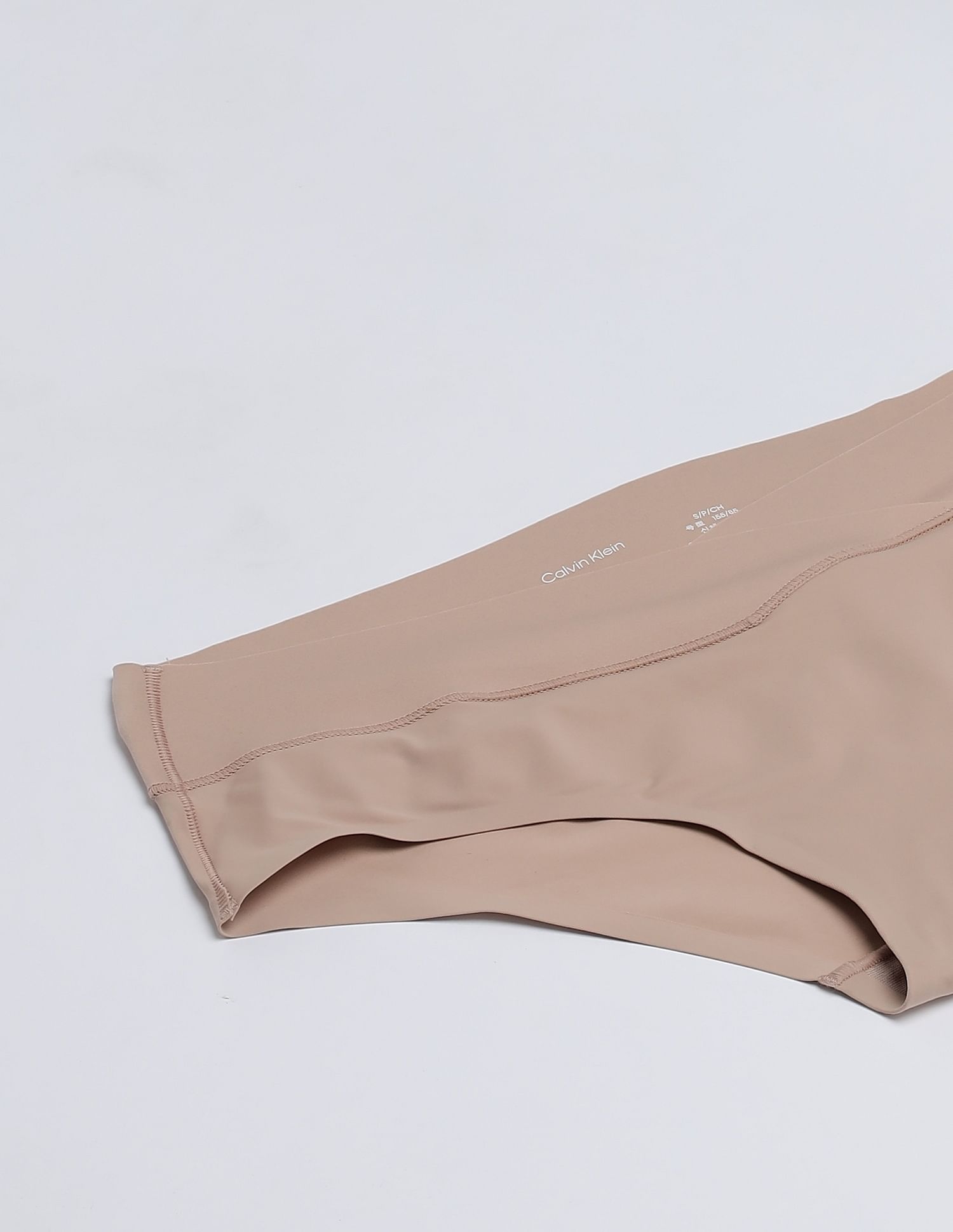 Calvin Klein Underwear Womens Beige Solid Panties