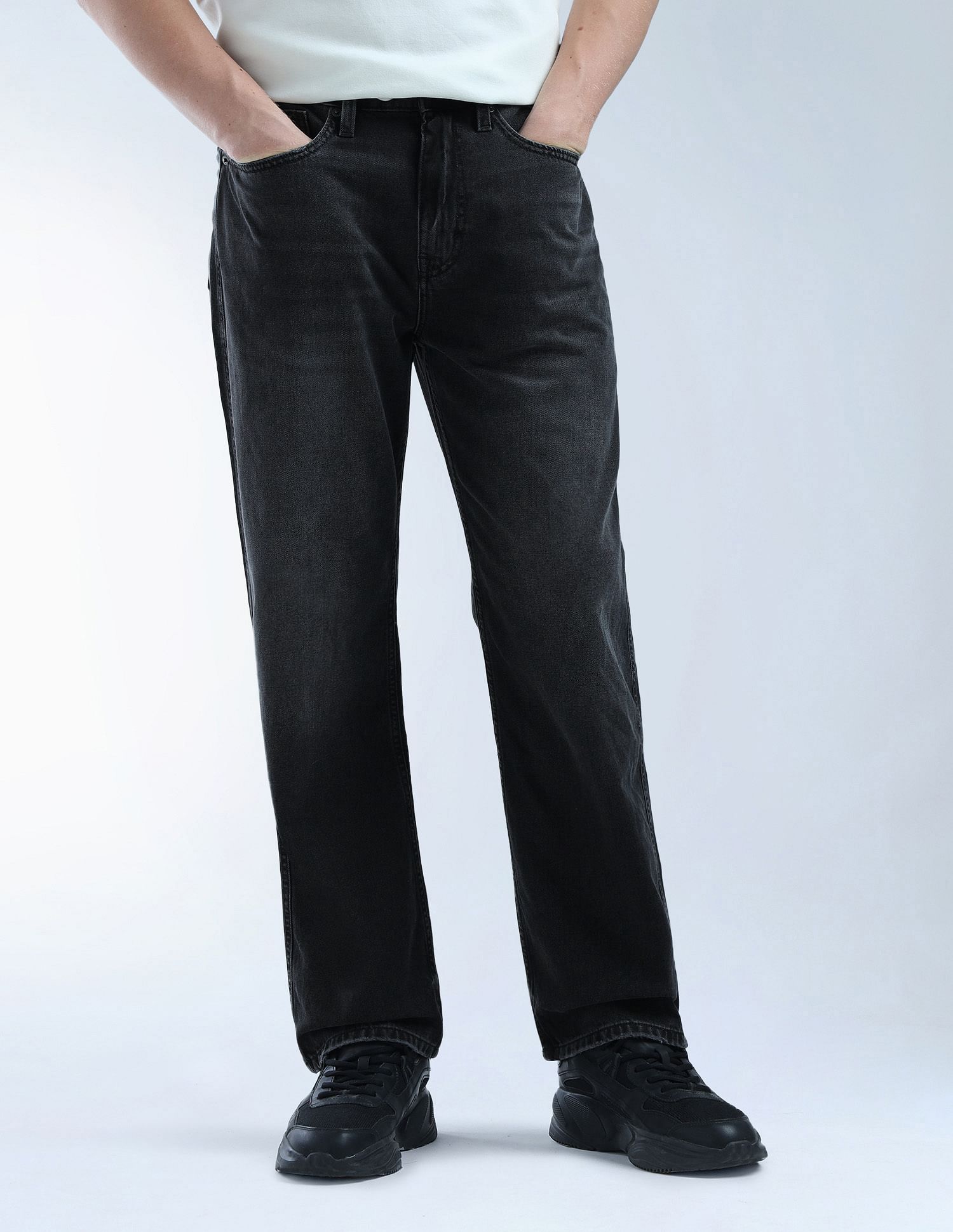 Flying Machine Cobain Loose Fit Stone Washed Jeans