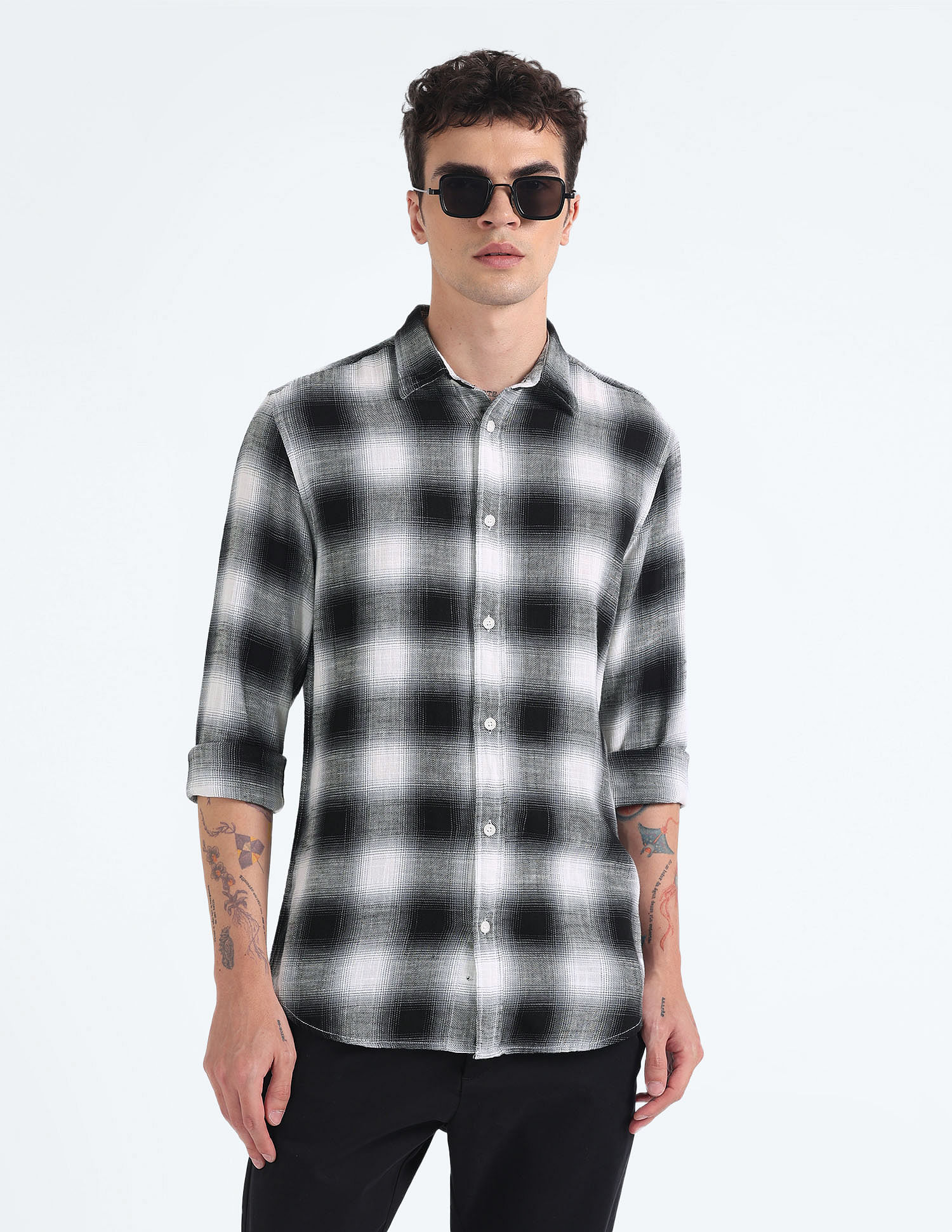 Flying Machine Dupplin Check Slim Shirt