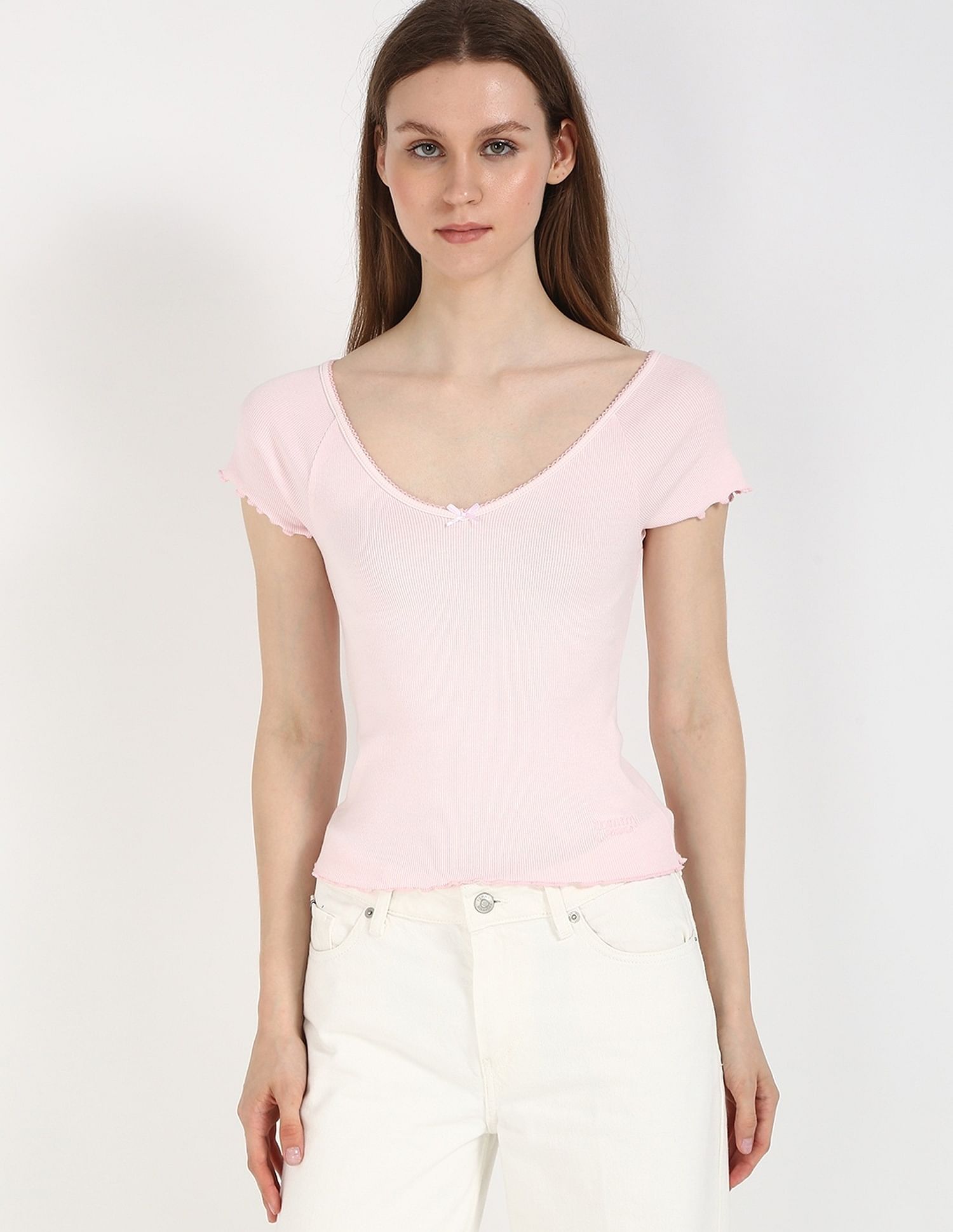 Tommy Hilfiger Slim-Fit Cotton Round Neck Top