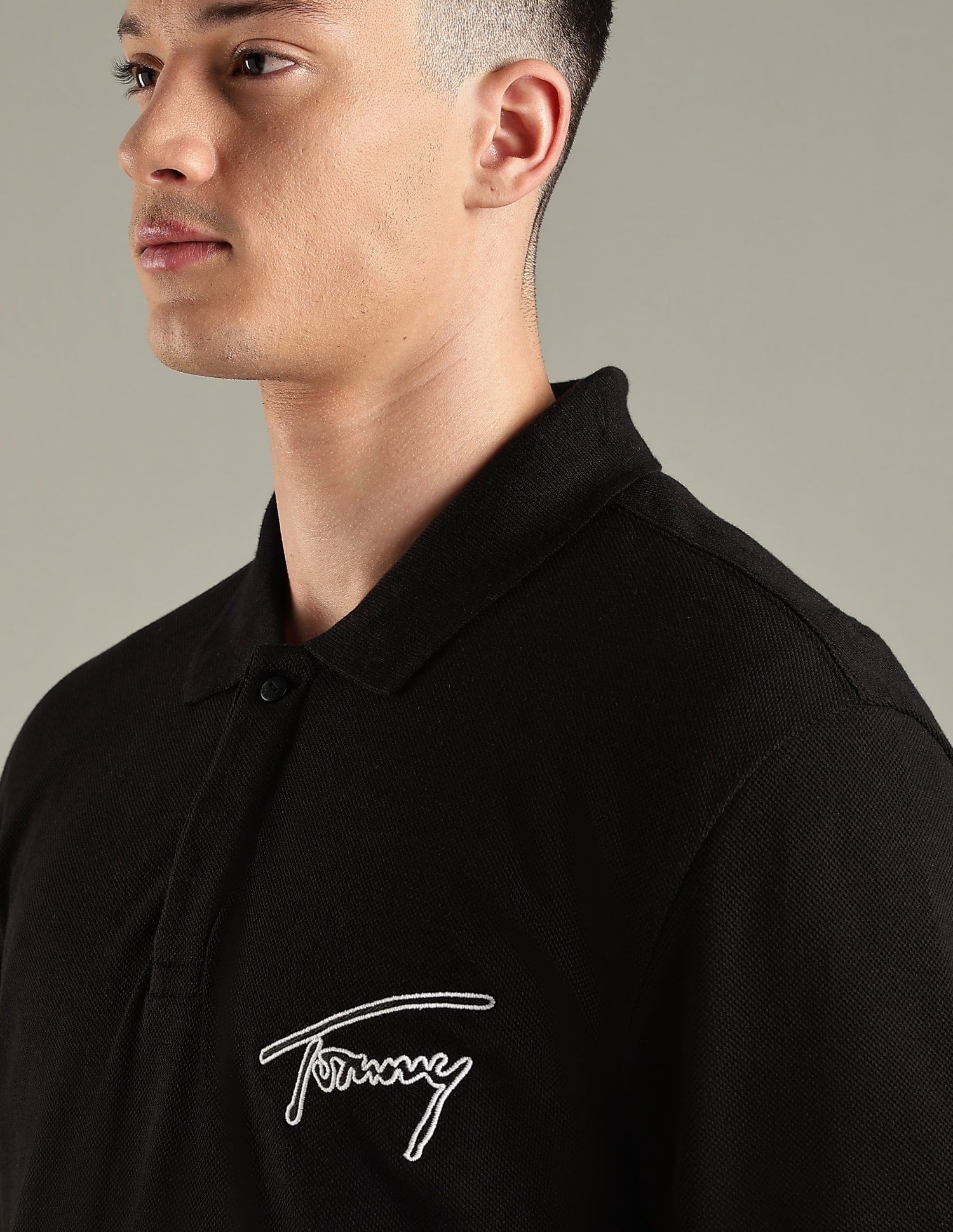 Tommy Hilfiger Solid Regular-Fit Cotton Polo Shirt