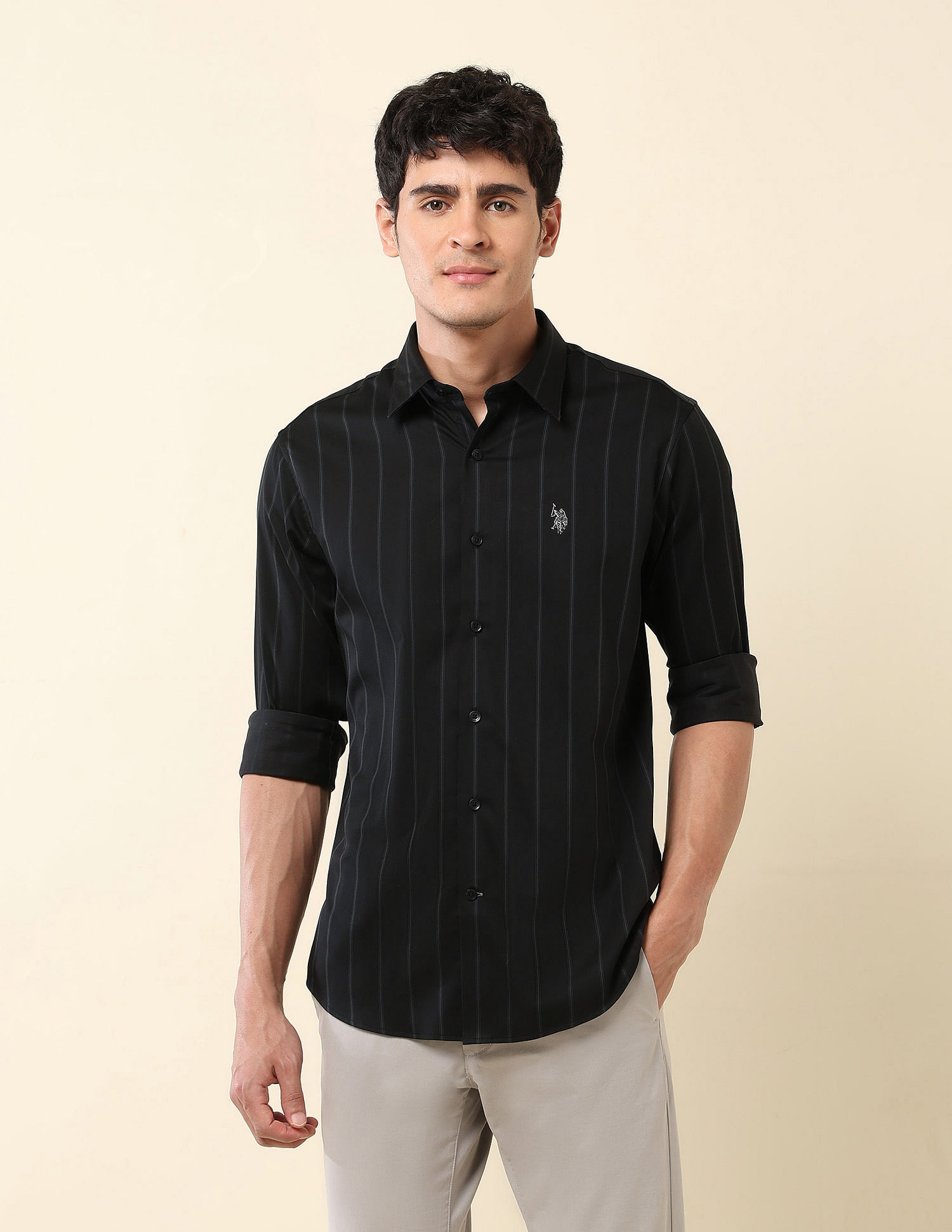 U.S. Polo Assn. Vertical Striped Pure Cotton Shirt