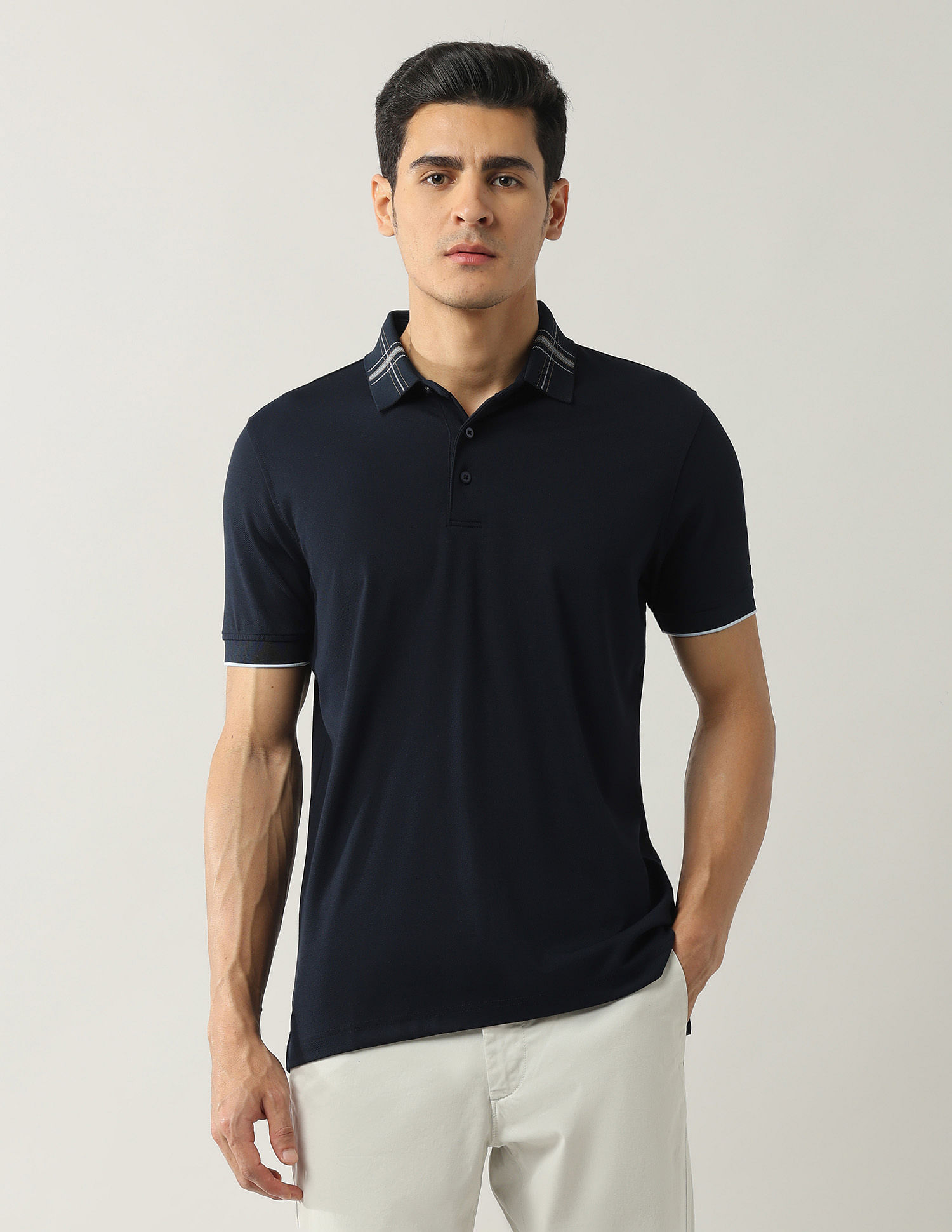 Arrow Solid Pure Cotton Polo Shirt