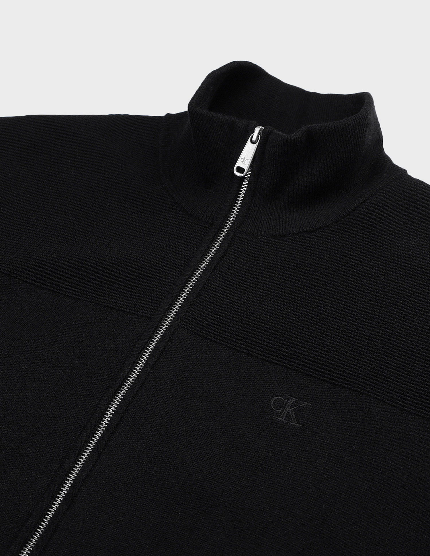 Calvin Klein Jeans Zip Up Mock Neck Sweater