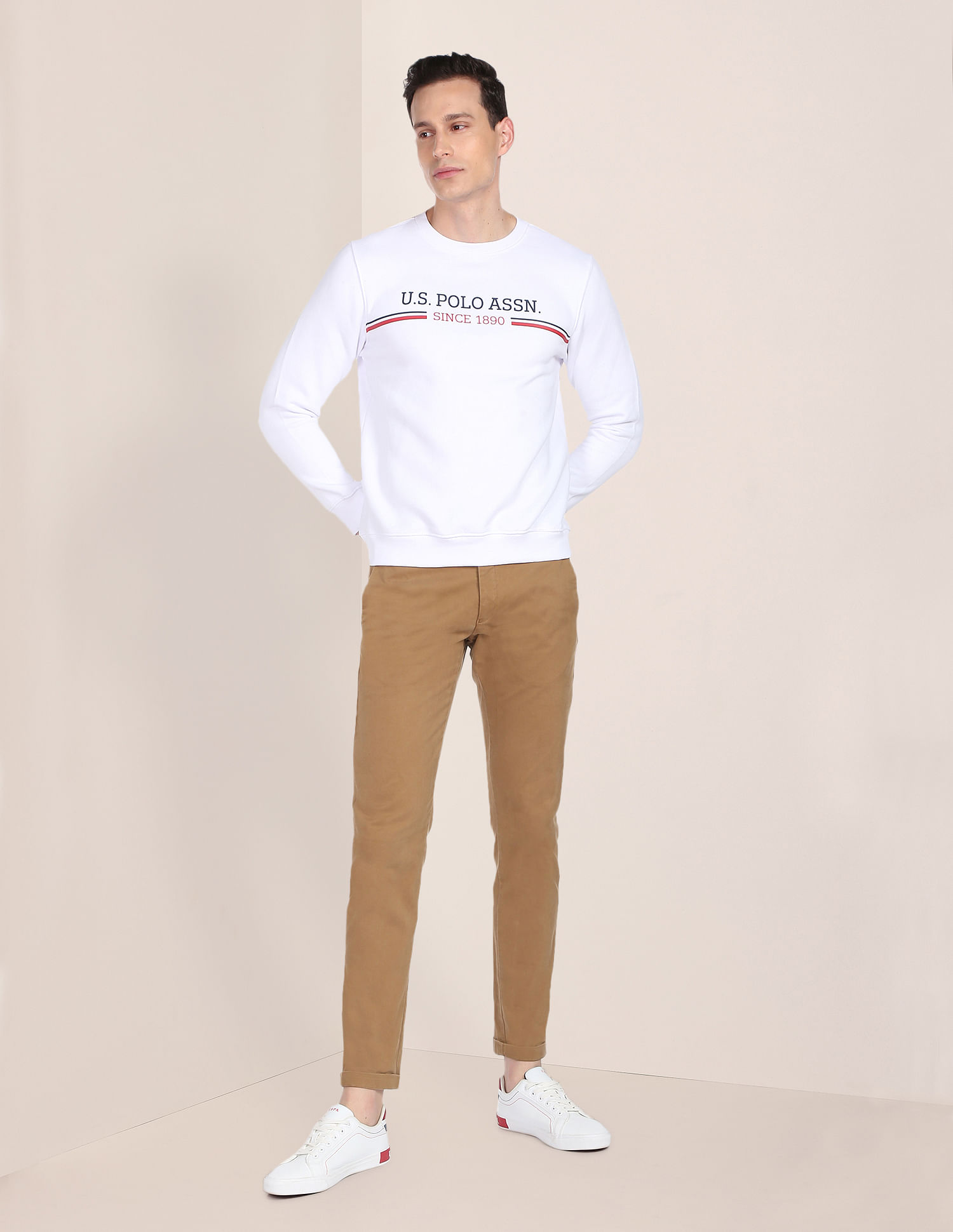 U.S. Polo Assn. Crew Neck Printed Logo Sweatshirt