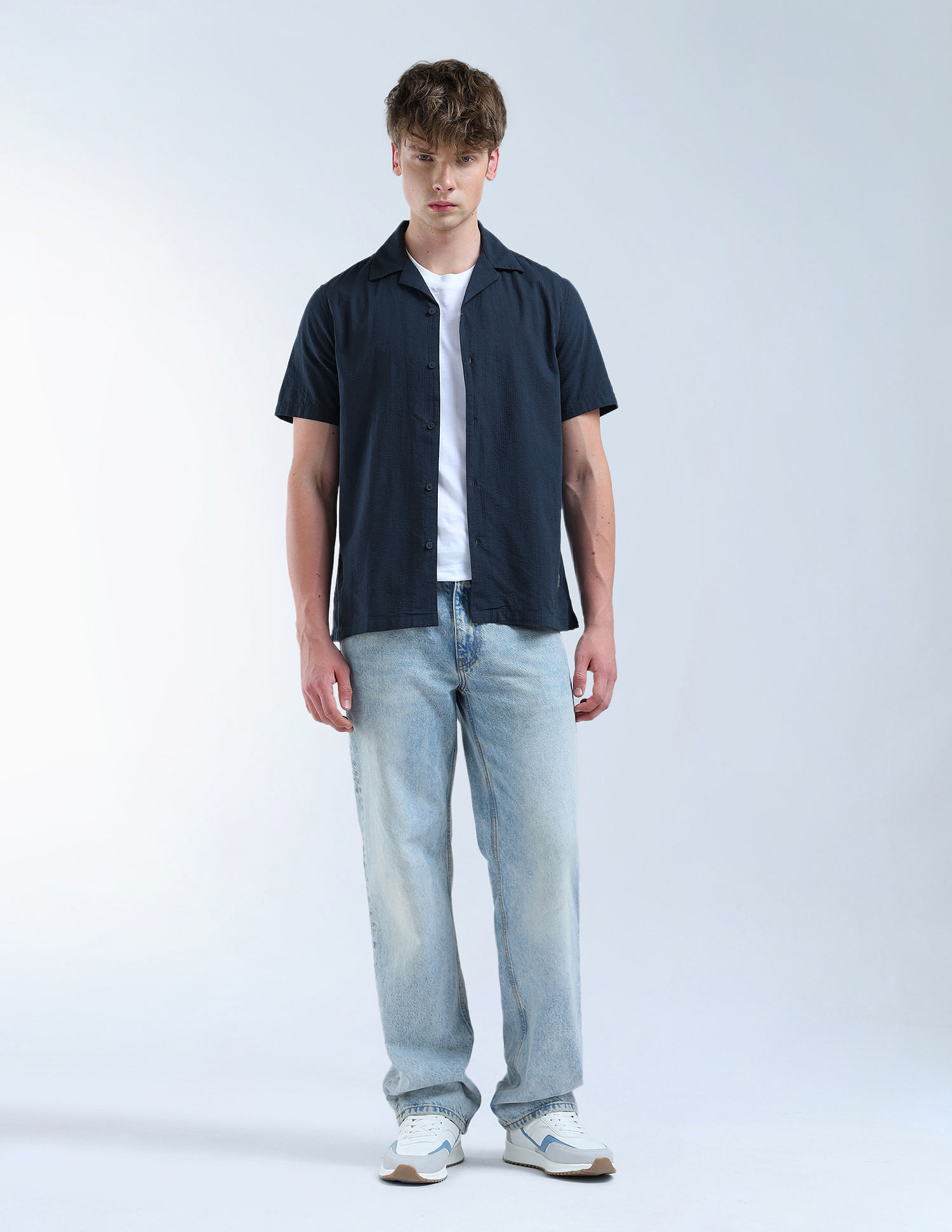 Flying Machine Regular Fit Textured Original Shirt