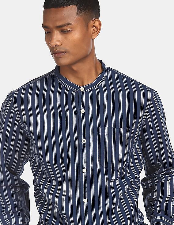 gap band collar shirt