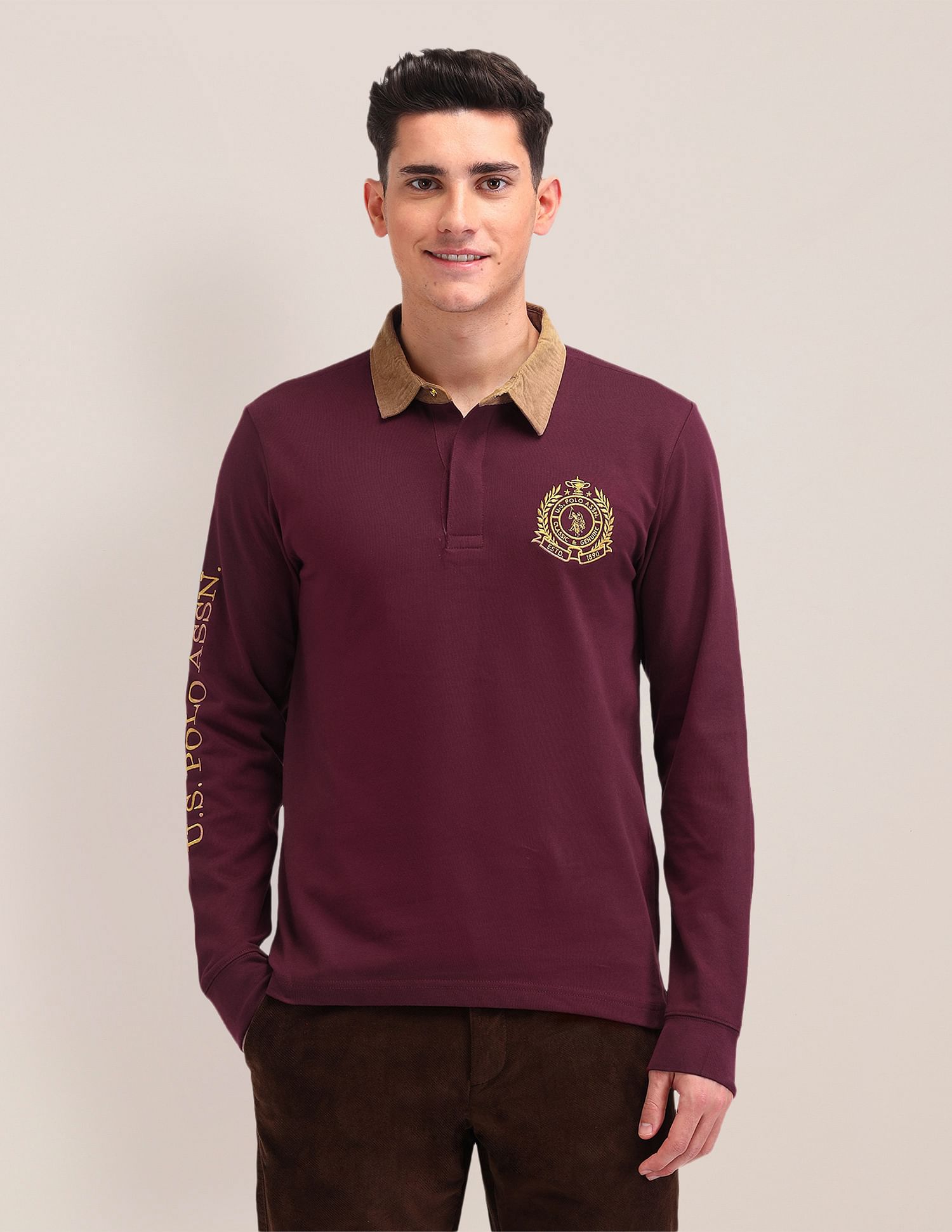 U.S. Polo Assn. Slim Fit Brand Embroidered Polo Shirt