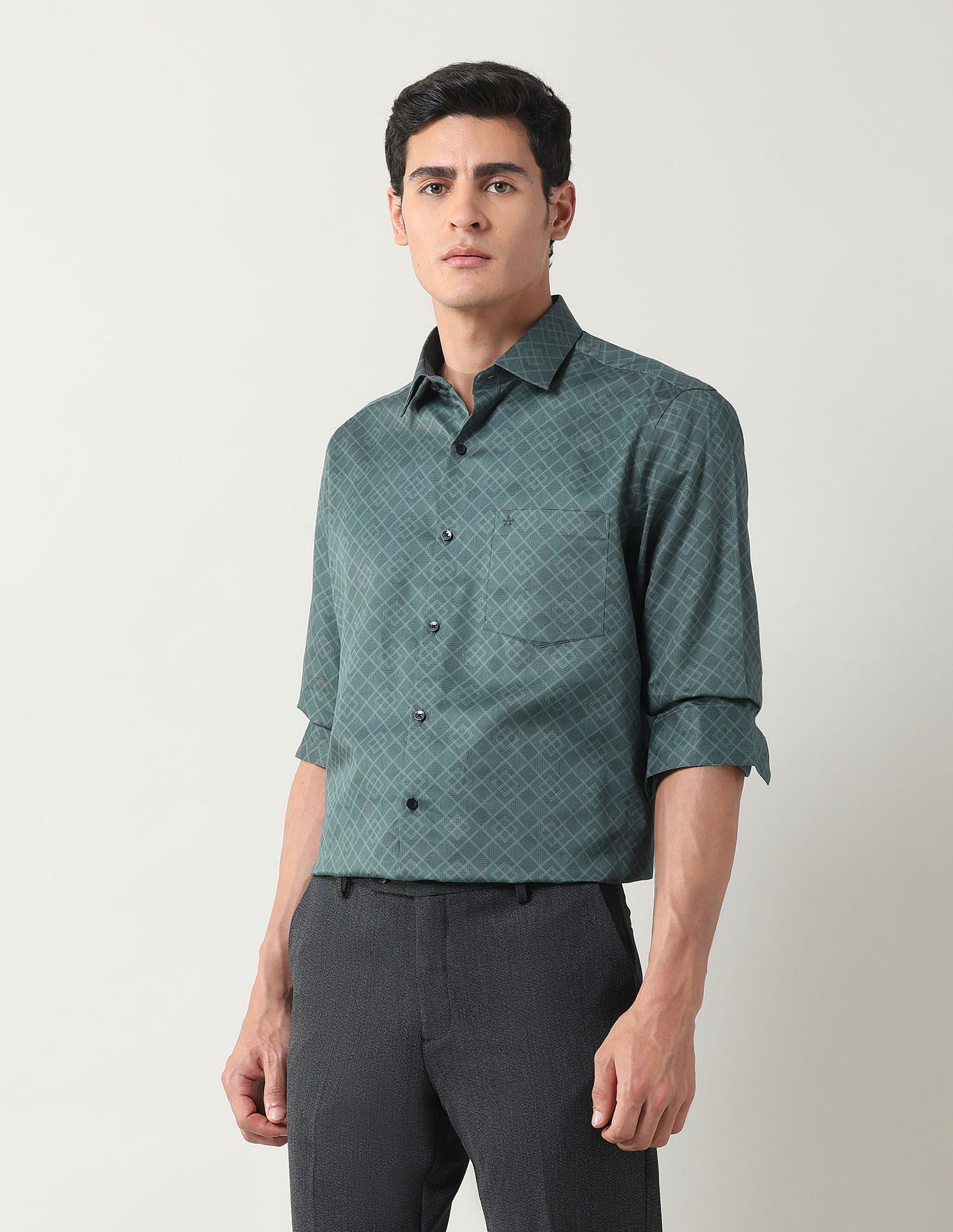 Arrow Geometric Printed Liberty Classic Fit Shirt