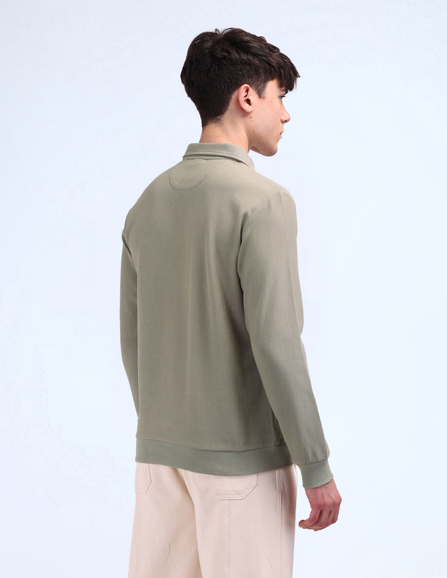 Flying Machine Relaxed Fit Ribbed Polo Shirt