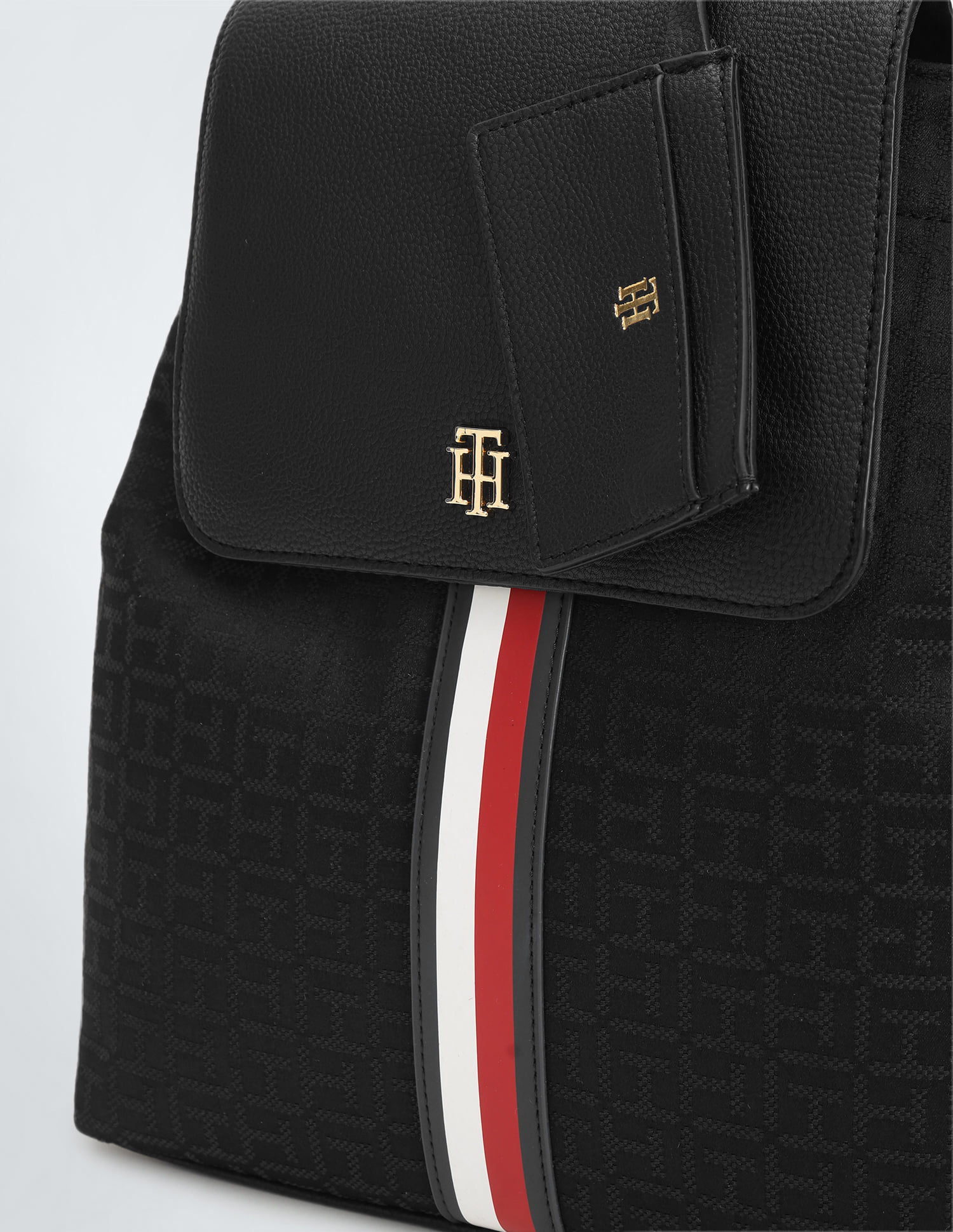 Buy Tommy Hilfiger Tonal Monogram Jacquard Ruby Backpack 