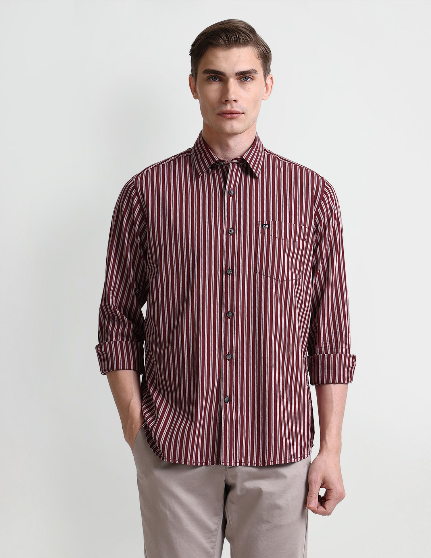 Arrow Sport Manhattan Slim Fit Cotton Shirt
