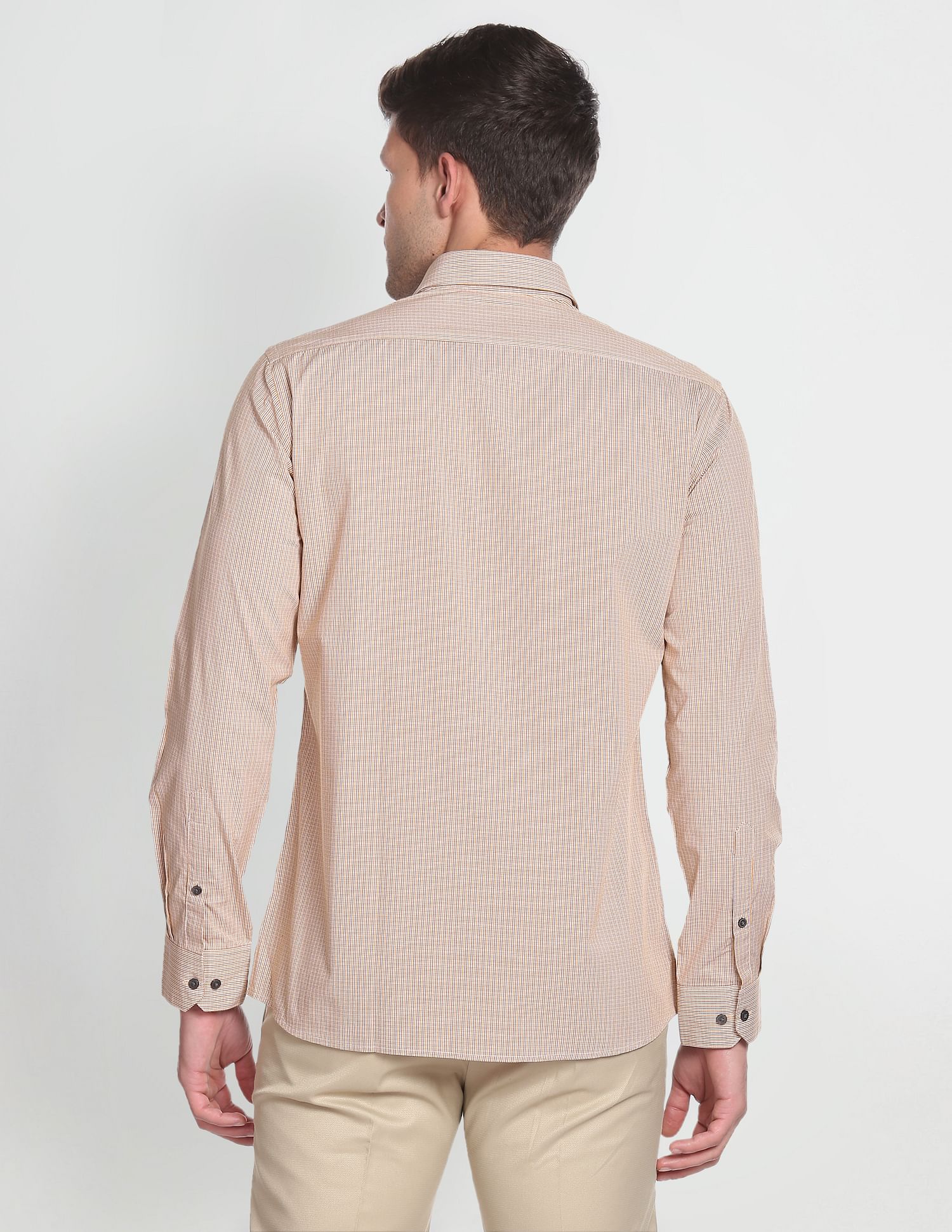 Arrow Manhattan Slim Fit Micro Check Shirt