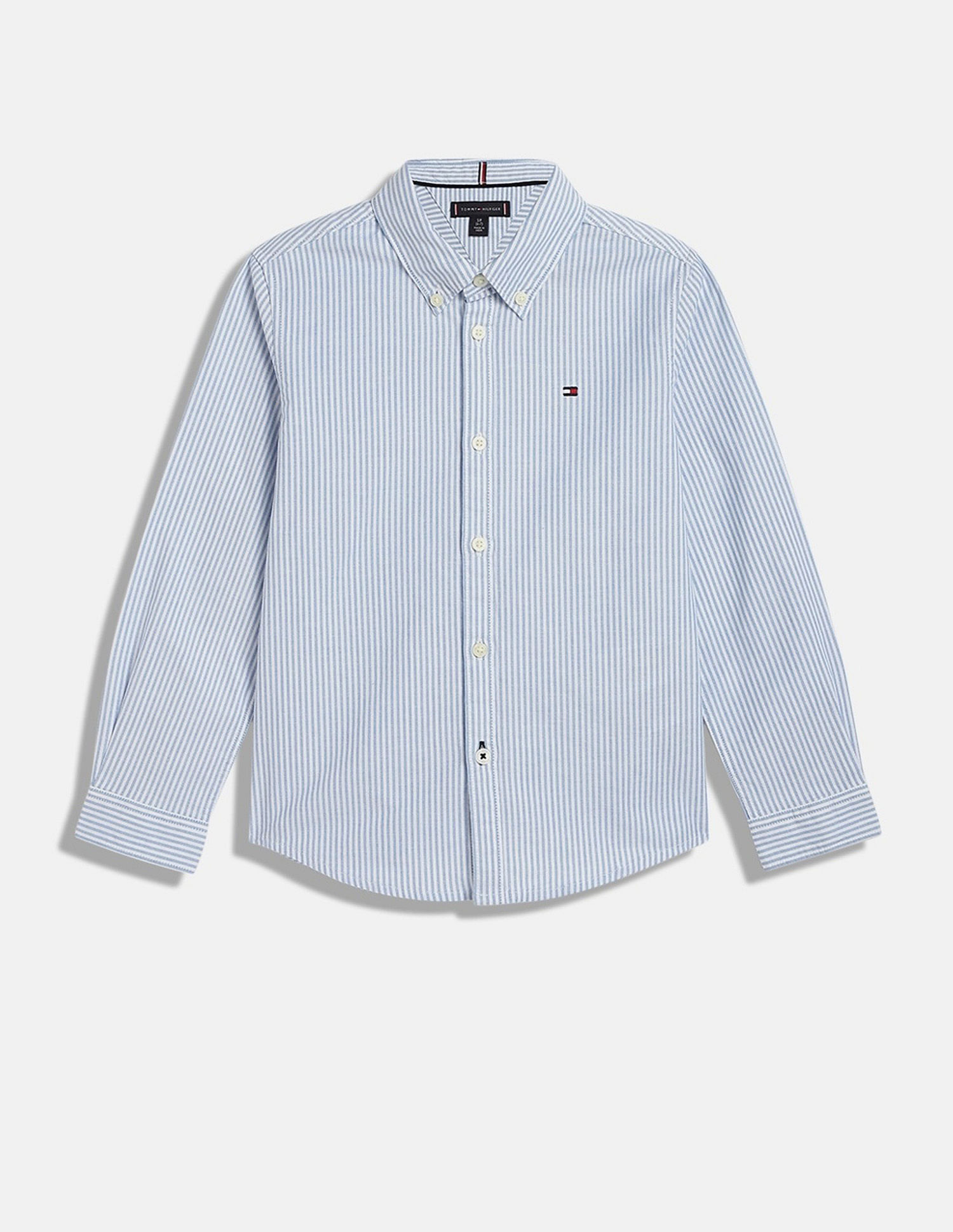 Tommy Hilfiger Boys Blue Vertical Striped Shirt