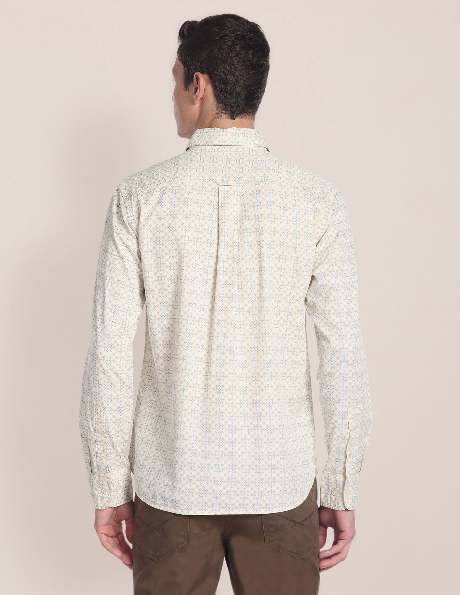 U.S. Polo Assn. Cutaway Collar Motif Print Shirt
