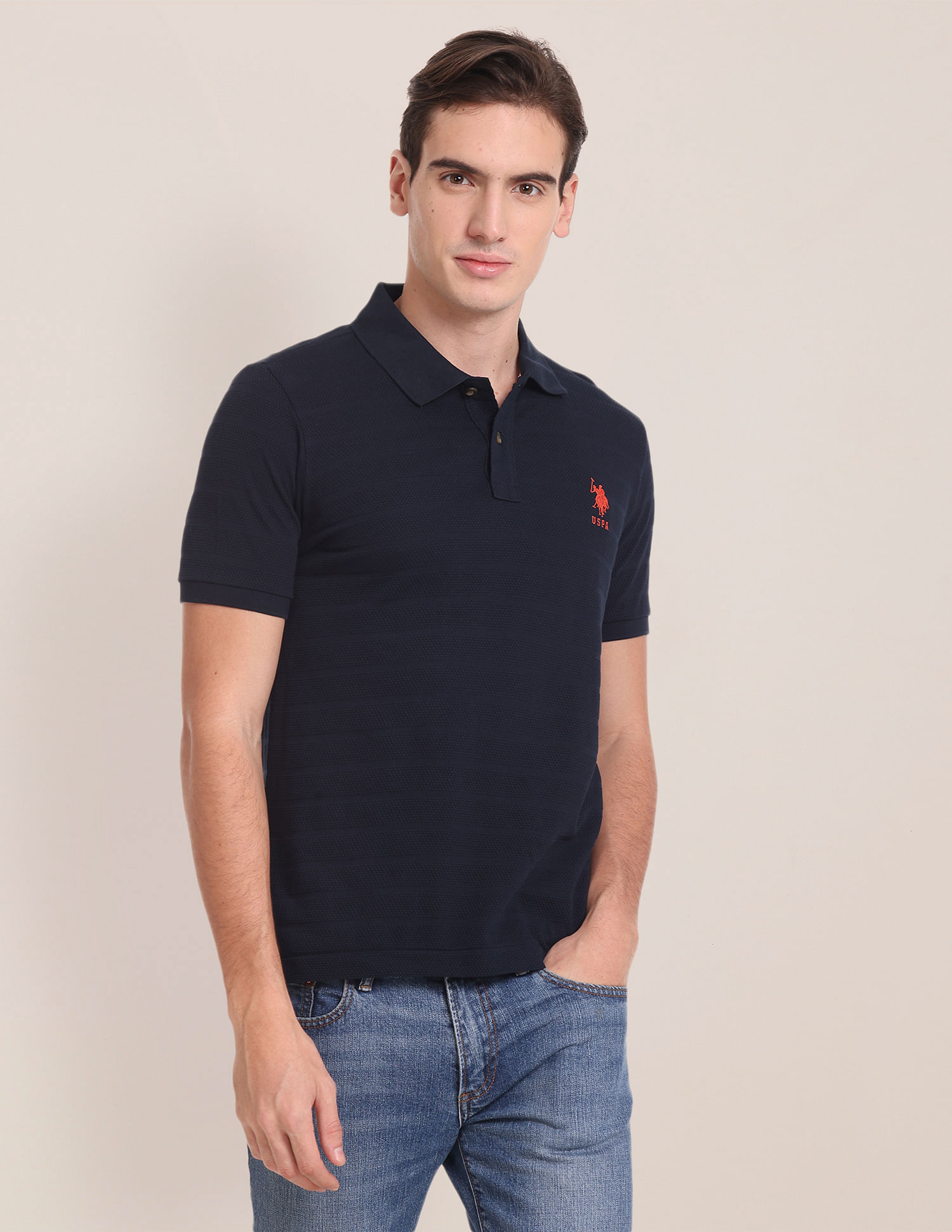 U.S. Polo Assn. Horizontal Stripe Polo Shirt