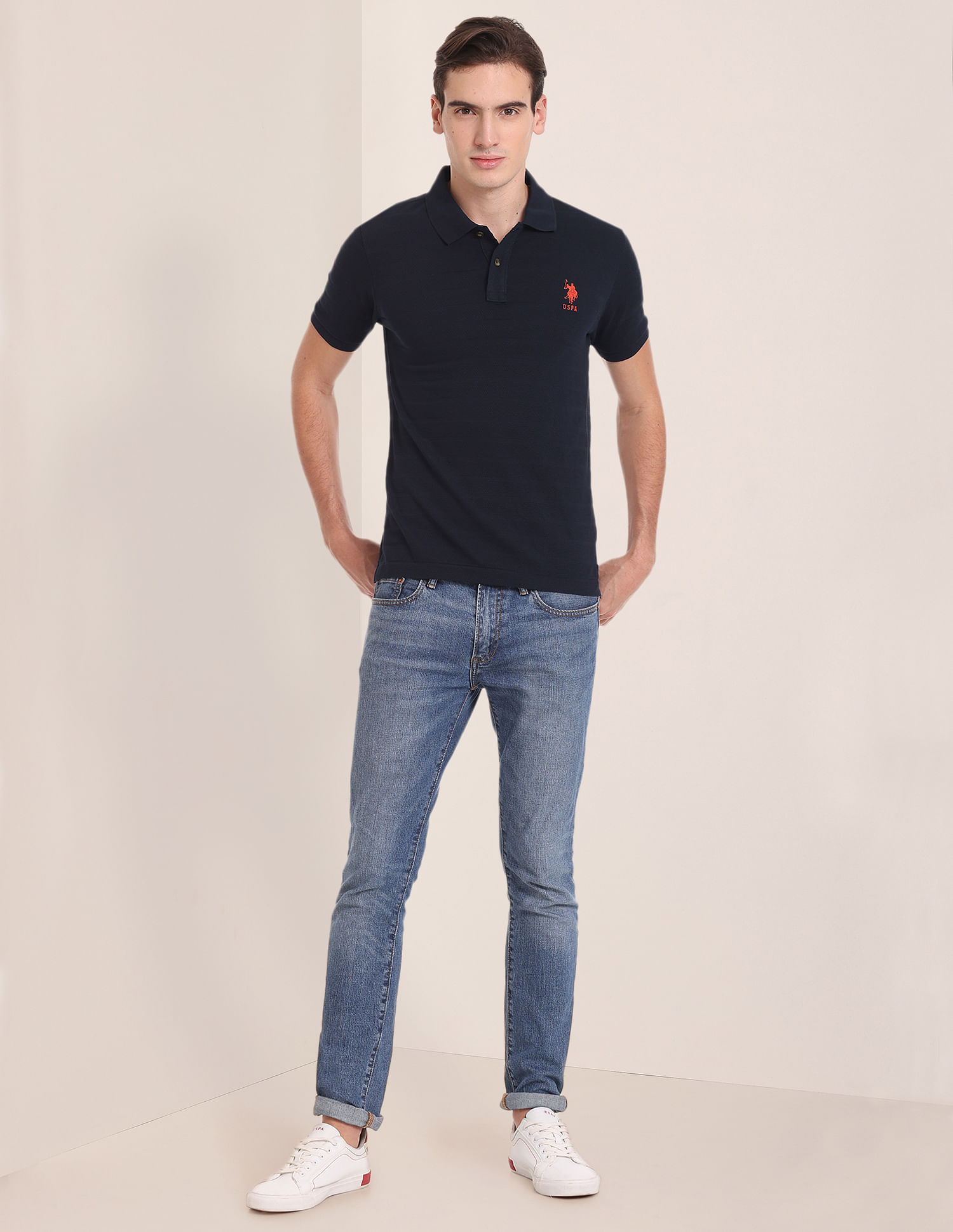 U.S. Polo Assn. Horizontal Stripe Polo Shirt